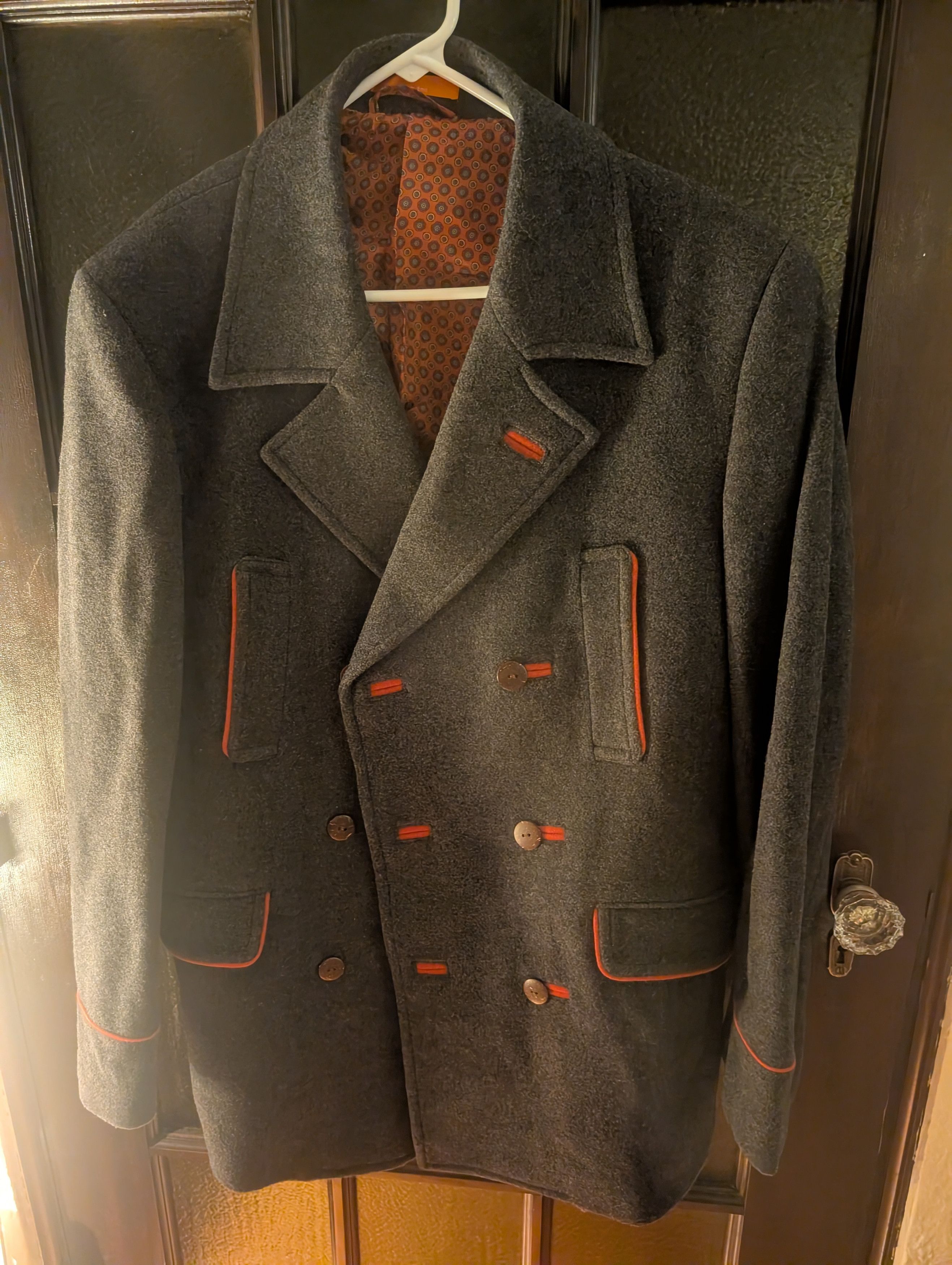 Tallia Tallia Men's Wool Blend Overcoat - Velvet Collar - Size M Size US M / EU 48-50 / 2 - 2 Thumbnail