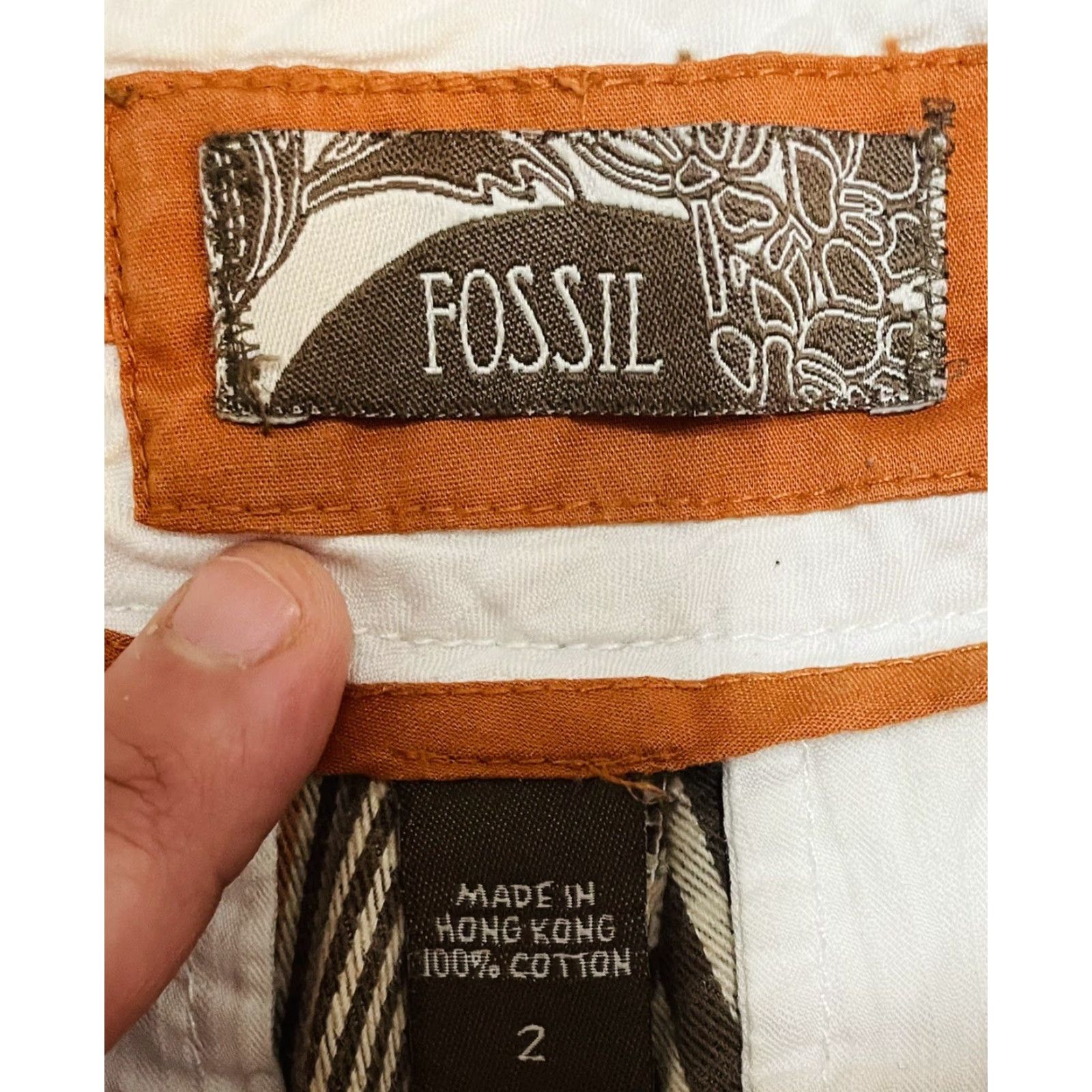 Fossil VINTAGE Fossil Bermuda Shorts Womens 90s Plaid Brown Sz 2 Hong Kong Y2K Jeans Bermuda Shorts Size 26" / US 2 / IT 38 - 7 Thumbnail