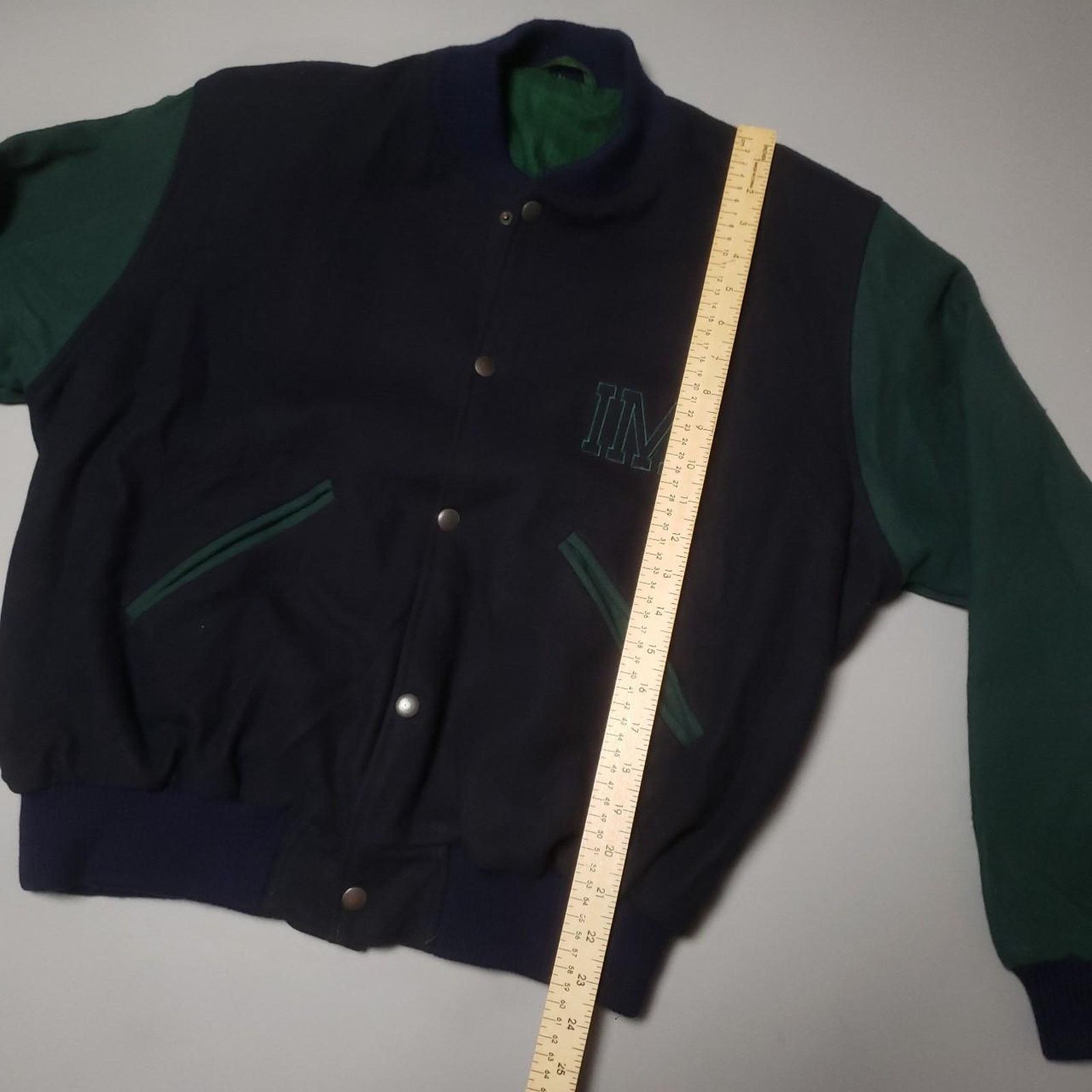 Vintage Vintage 90s Velour Varsity Jacket Liceo Italiano Mens Large Size US L / EU 52-54 / 3 - 7 Thumbnail