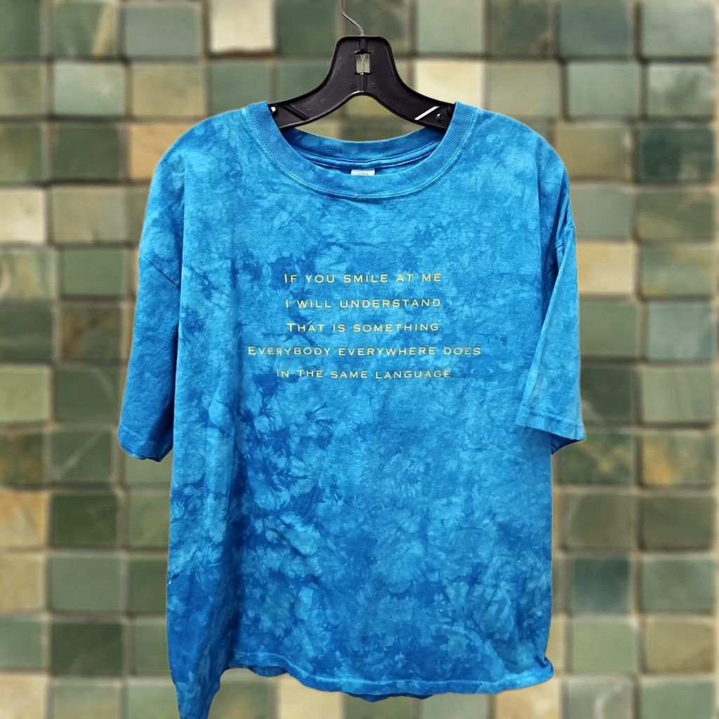 Vintage VINTAGE Crosby Stills & Nash Wooden Ships BLUE TIE DYE T-SHIRT XL Mens Crew Neck Short Sleeve Graphic Print 2000s Concert Band Size US XL / EU 56 / 4 - 1 Thumbnail