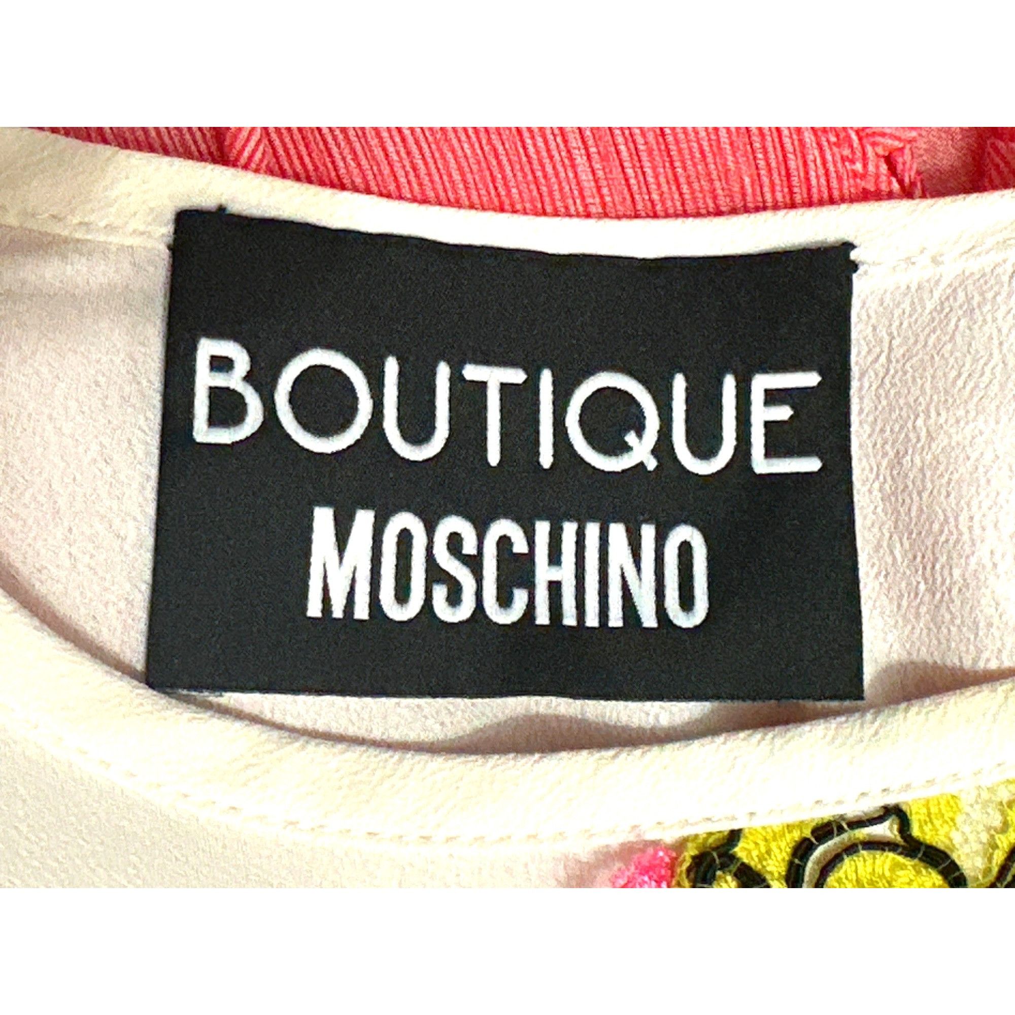 Boutique Moschino Boutique Moschino 6 White Silk Blend Blouse Floral Lace Embr Size M / US 6-8 / IT 42-44 - 7 Thumbnail