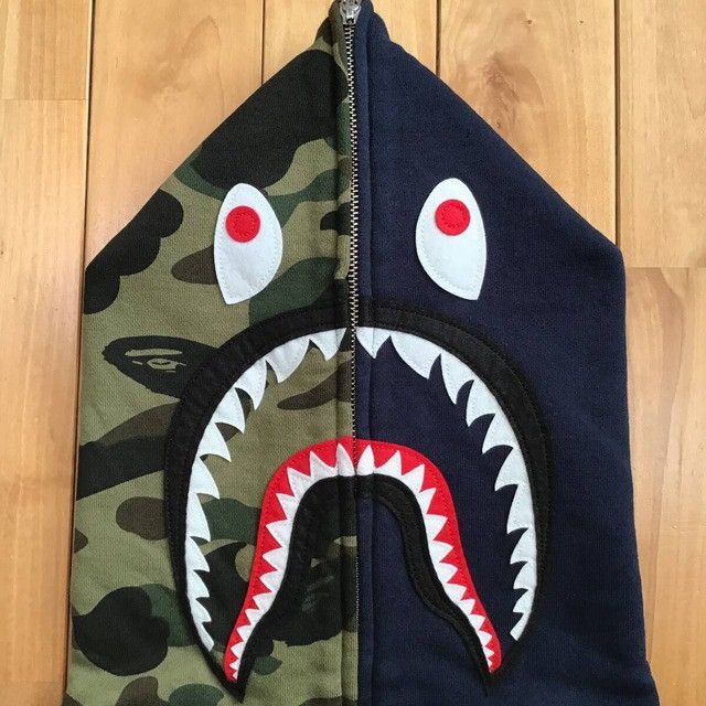 Bape BAPE camo x navy shark full zip hoodie a bathing ape Size US XL / EU 56 / 4 - 3 Thumbnail
