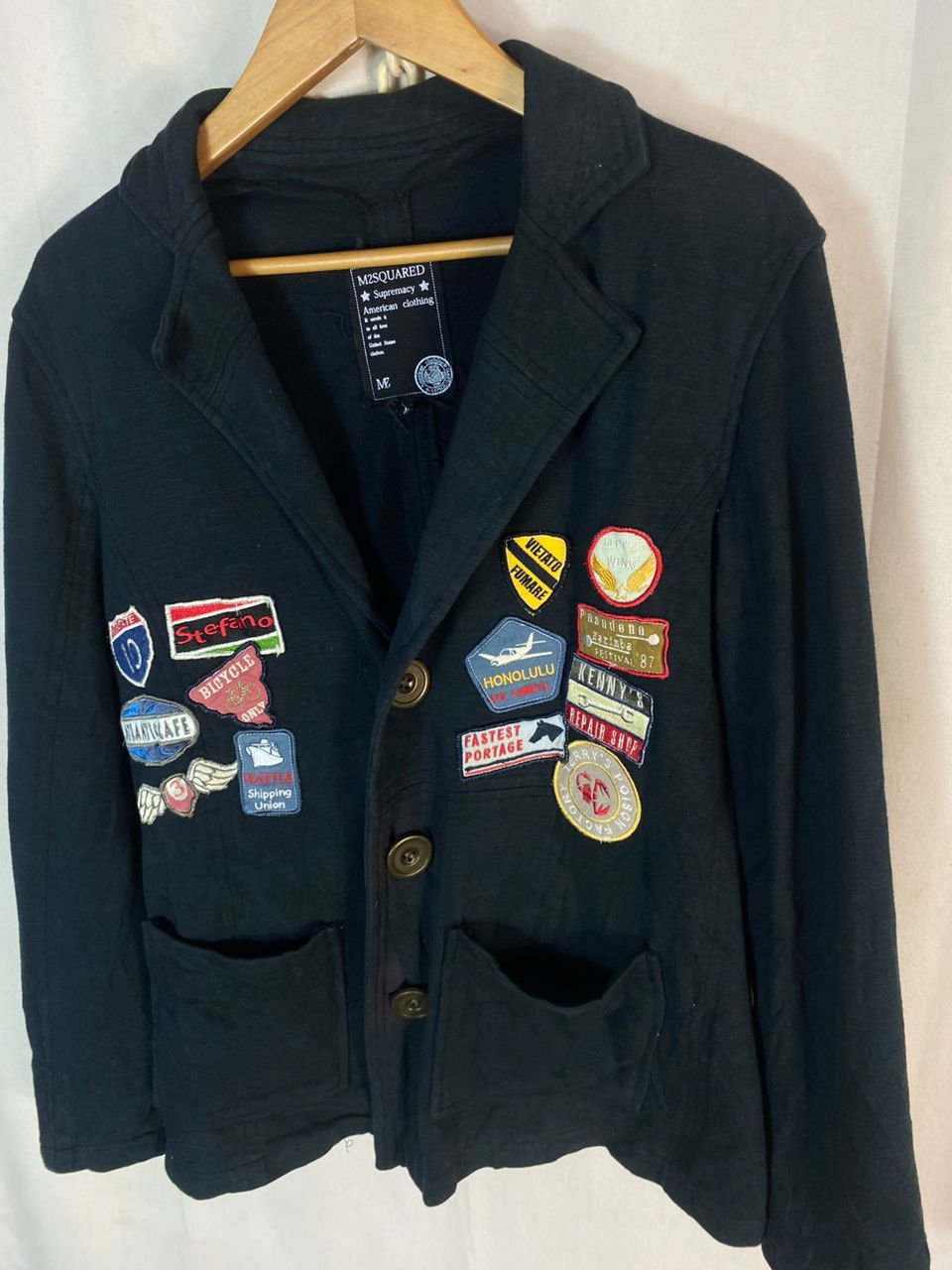 Japanese Brand M2squared cardigan sweater with patches Size US M / EU 48-50 / 2 - 2 Thumbnail