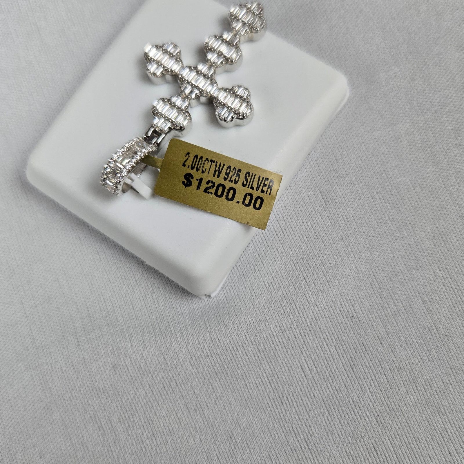 Other Cross Pendant .925 Silver and Moissanite Size ONE SIZE - 7 Thumbnail