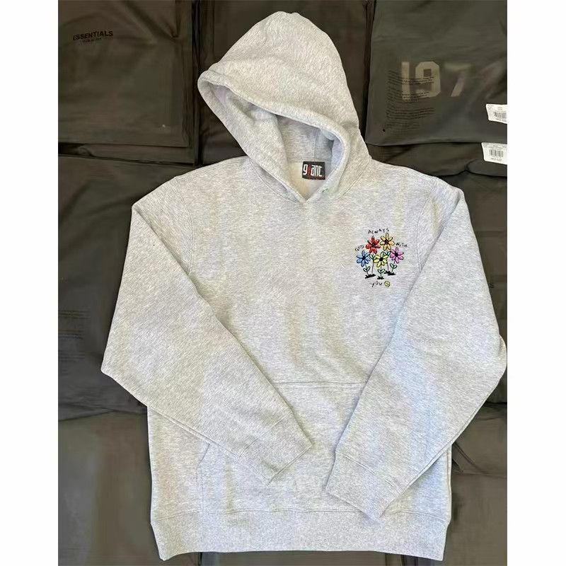 Japanese Brand × Vintage Floral print gray washed vintage hoodie y2k Size US L / EU 52-54 / 3 - 2 Thumbnail
