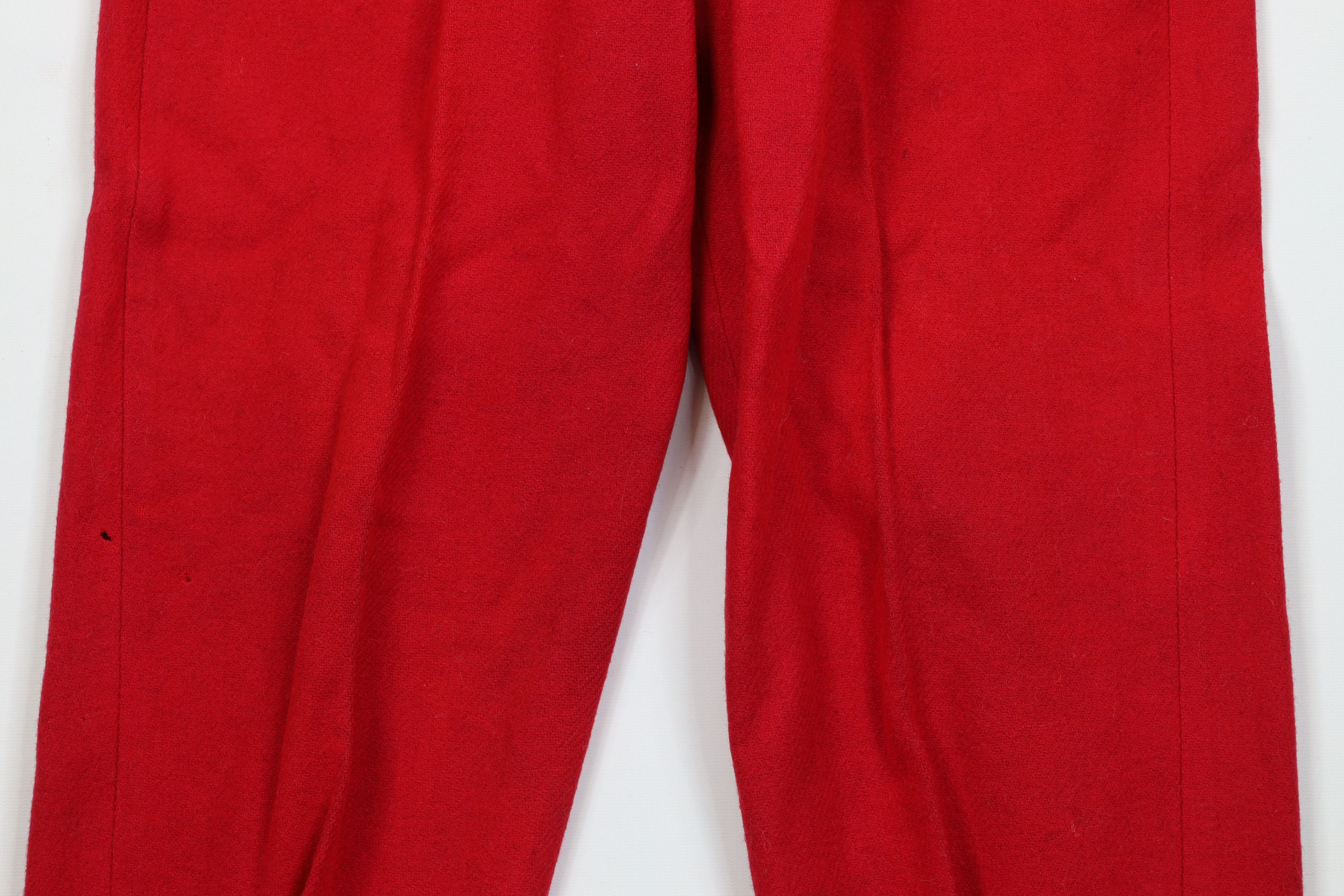 Vintage Vintage 50s Streetwear Distressed Wool Joggers Pants Red USA Size US 28 / EU 44 - 3 Thumbnail