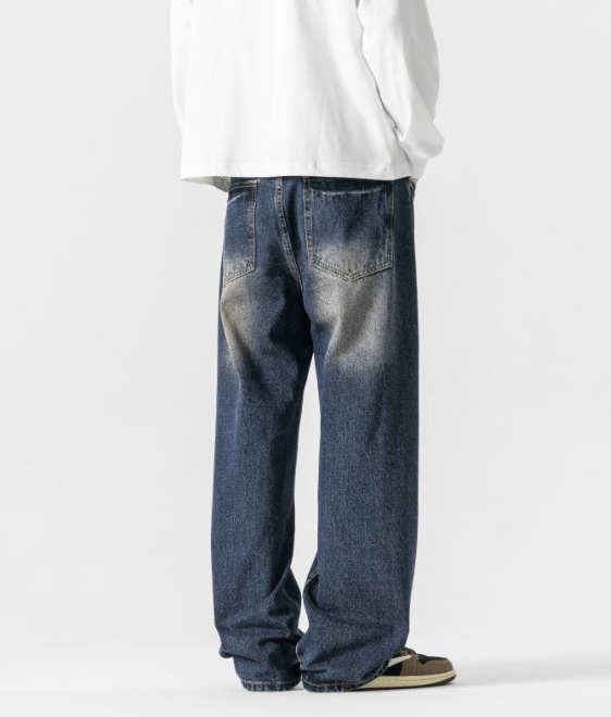 Japanese Brand × Jean High street American loose casual retro wide-leg baggy jeans Size US 32 / EU 48 - 5 Thumbnail