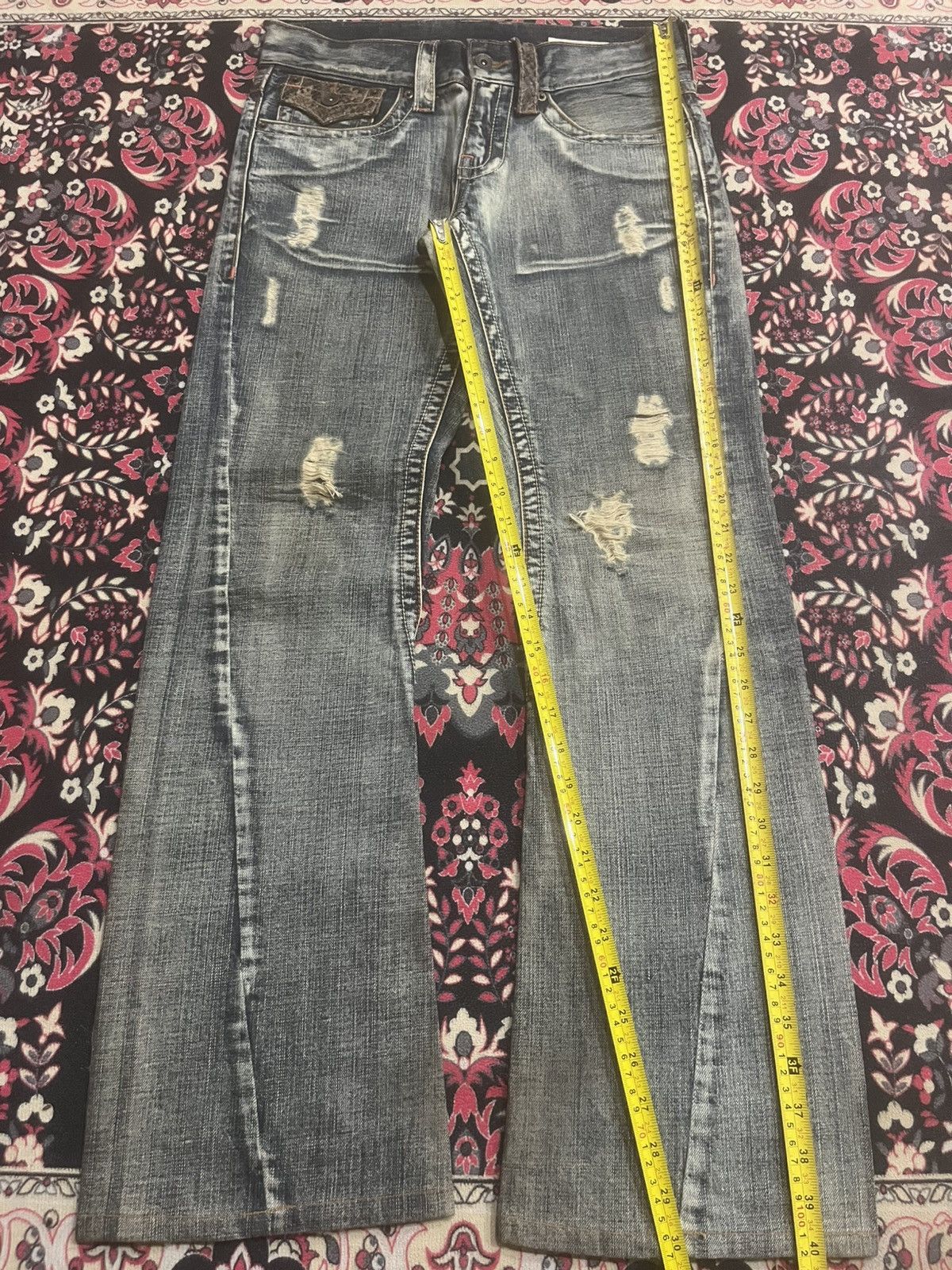 semanticdesign Semantic Design Phyton Detailed Mud Washed Spiral Flare Jean Size US 30 / EU 46 - 10 Thumbnail