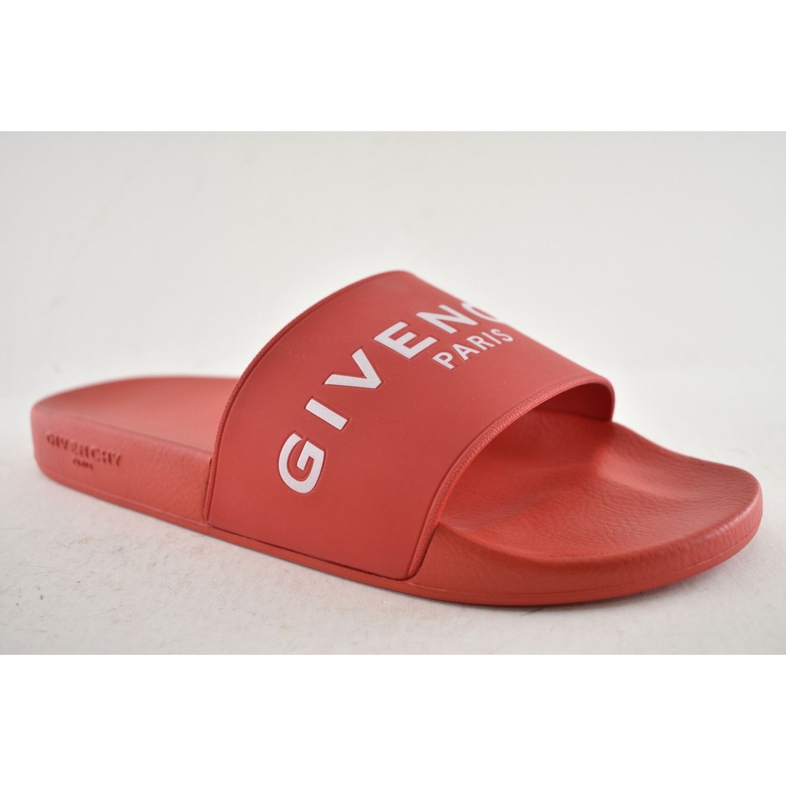 Givenchy Givenchy Paris Red White Logo Rubber Pool Slide Sandal 44 11 Size US 11 / EU 44 - 4 Thumbnail