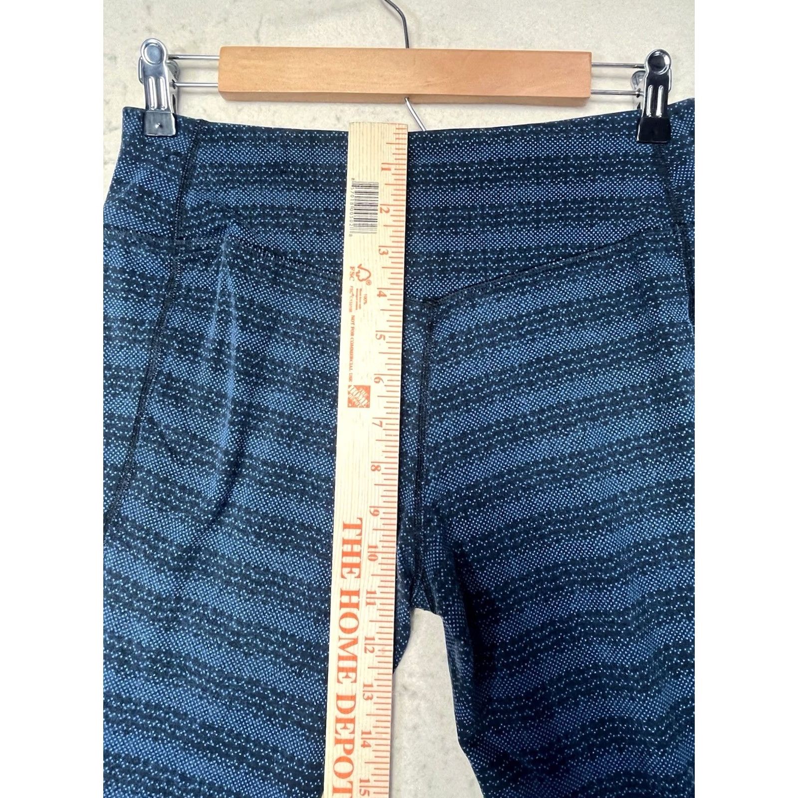 Nike Nike Leggings Womens Medium Blue Black Dri-Fit Athletic Yoga Cropped Pants Size 32" / US 10 / IT 46 - 4 Thumbnail