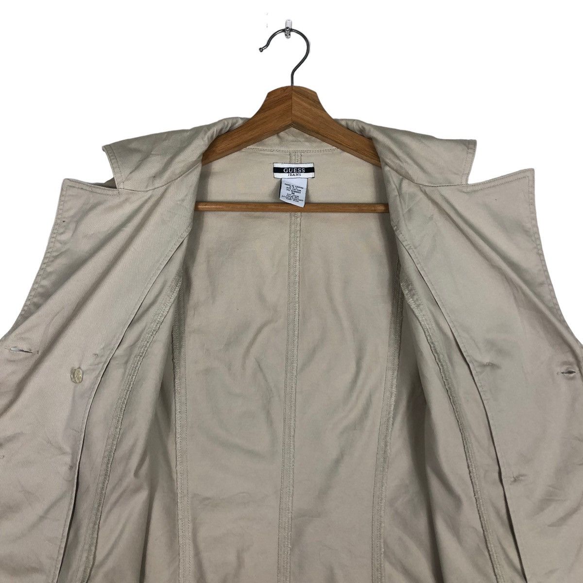 Guess 🔥Vtg Guess Chore Jacket Double Breast Biker Bondage Size US M / EU 48-50 / 2 - 12 Thumbnail