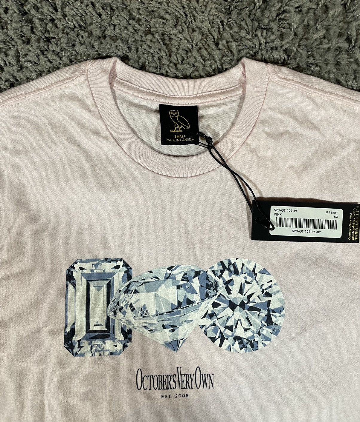 October's Very Own OVO Diamond Tee Pink Size US S / EU 44-46 / 1 - 4 Thumbnail
