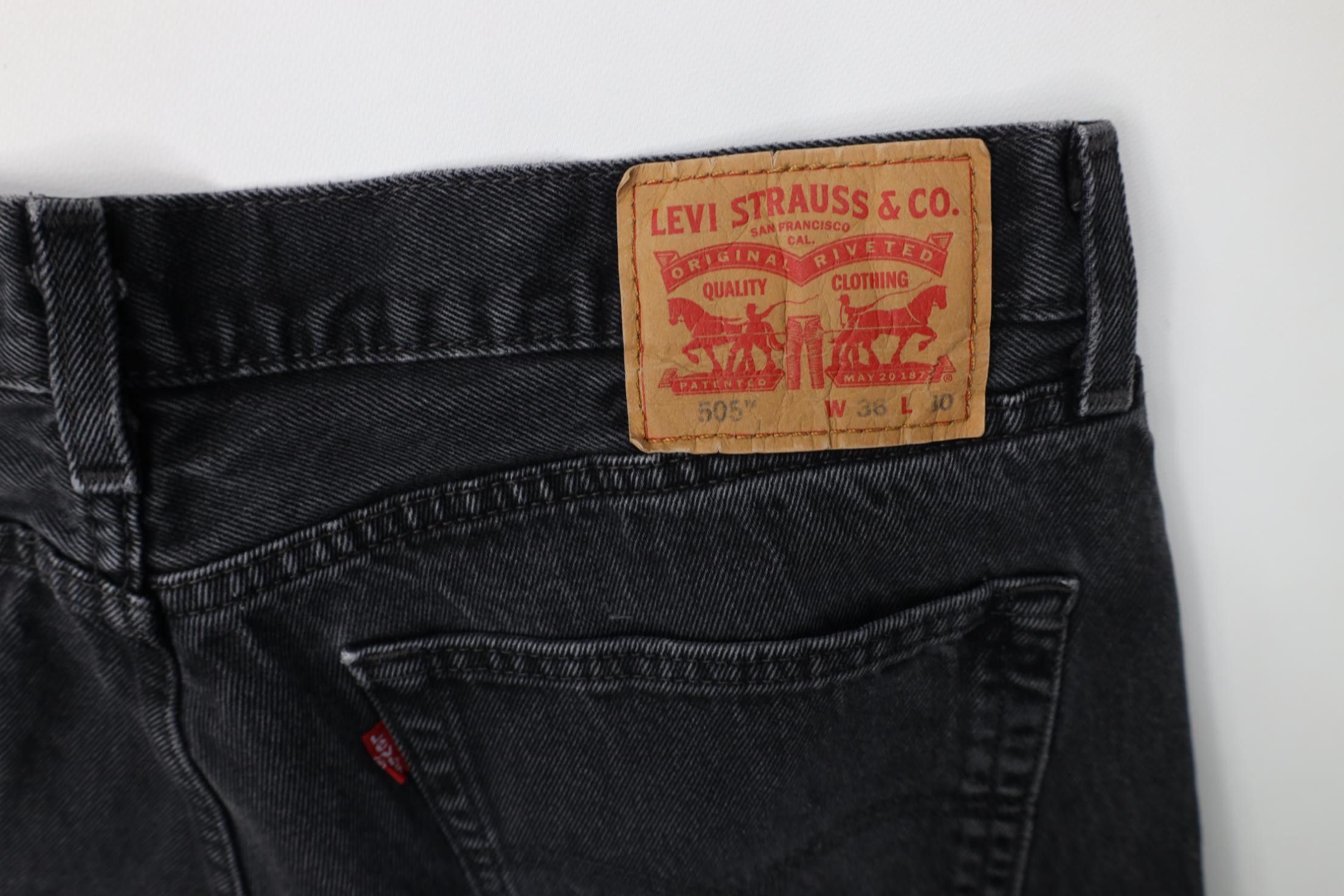 Levi's Vintage Y2K Levis 505 Regular Fit Straight Leg Jeans Black Size US 36 / EU 52 - 16 Thumbnail