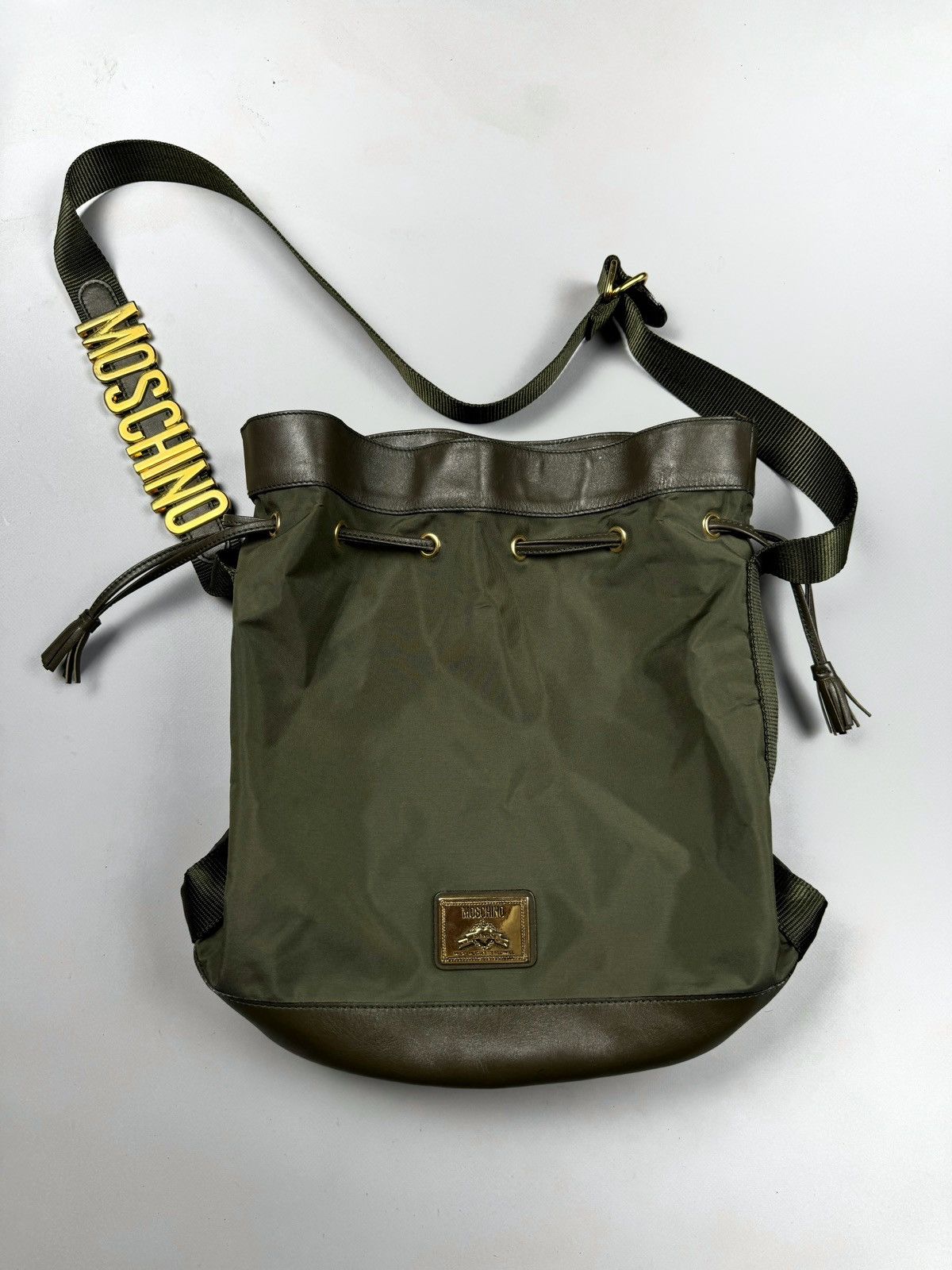 Moschino Moschino Vintage Bucket Redwall Nylon Green Bag Size ONE SIZE - 1 Thumbnail