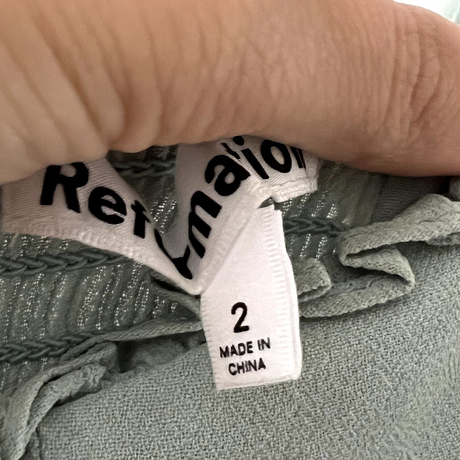 Reformation Reformation Nikita dress midi size 2 Celadon green Size XS / US 0-2 / IT 36-38 - 6 Thumbnail