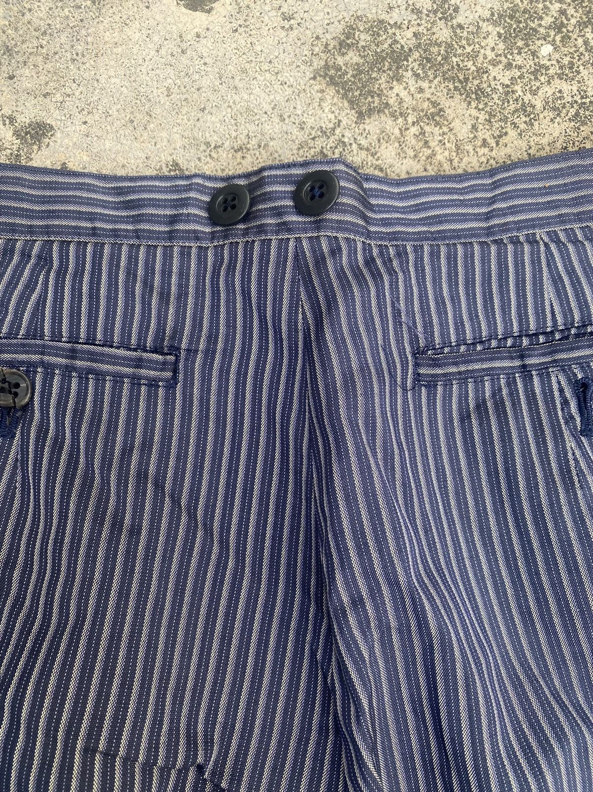Japanese Brand × Yohji Yamamoto YohjiYamamoto Casual Pants Blue Stripes Size US 28 / EU 44 - 20 Thumbnail