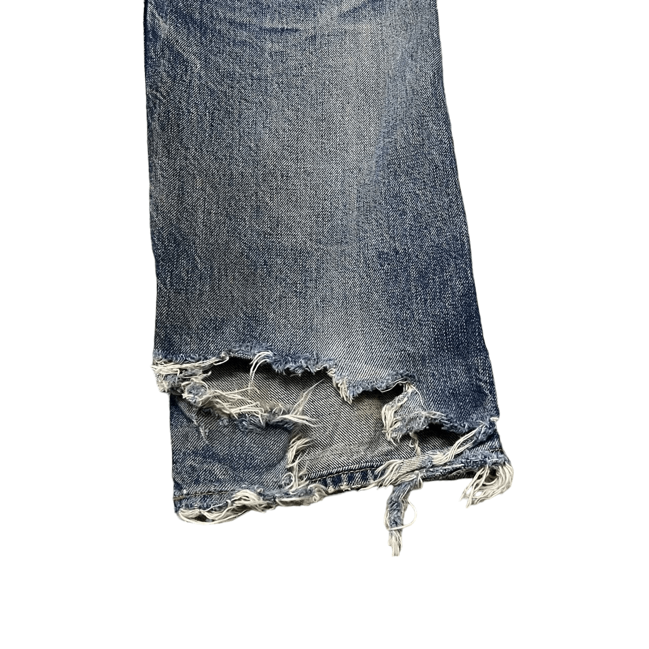 Denime Vintage Denime Japan Thrashed Denim Selvedge Leather Patch Size US 30 / EU 46 - 20 Thumbnail