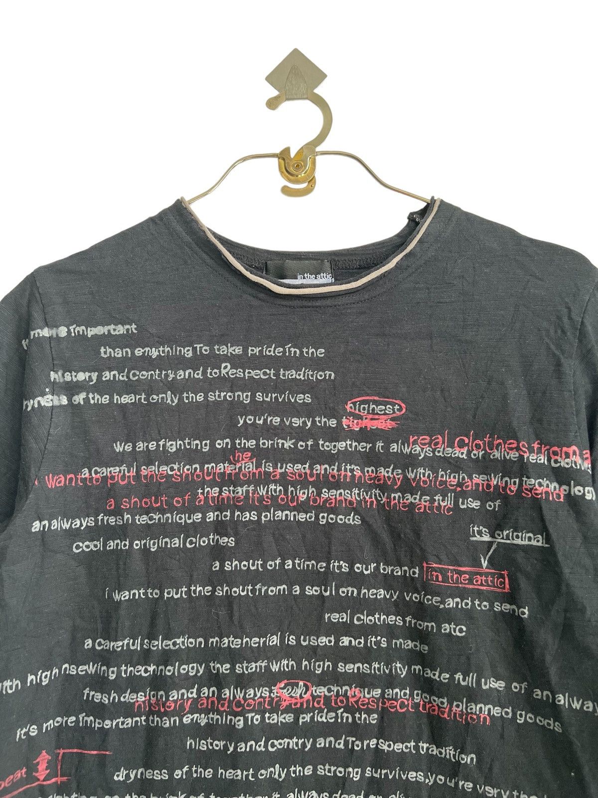 In The Attic "Anarchy Poems" Overprinted Roll Up In The Attic Shirt Size US M / EU 48-50 / 2 - 4 Thumbnail