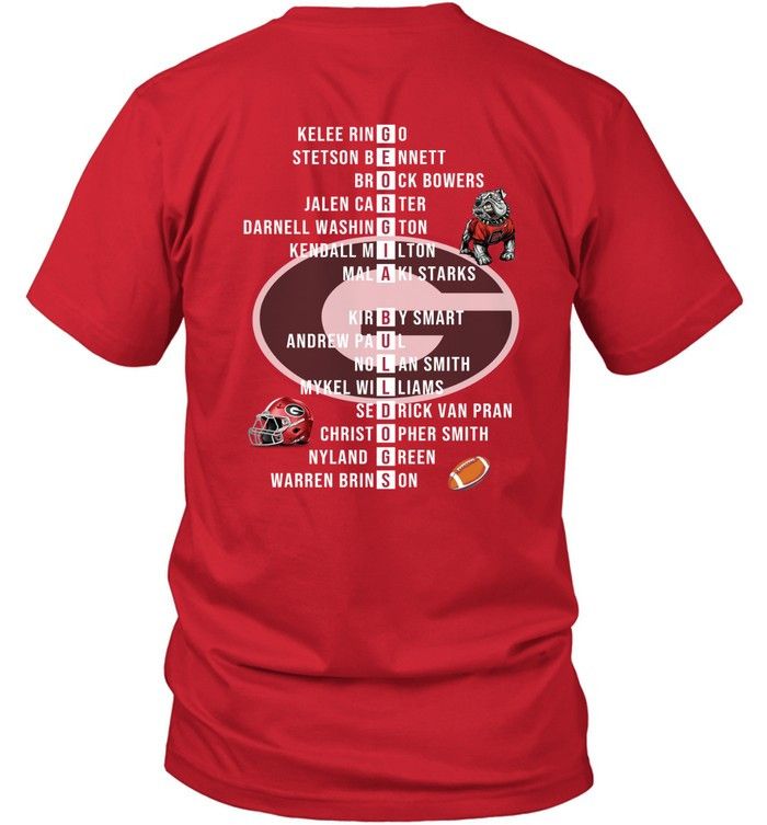 Designer 2 Sided Georgia Bulldogs Beat-Unisex T-Shirt Size L / US 10 / IT 46 - 2 Thumbnail