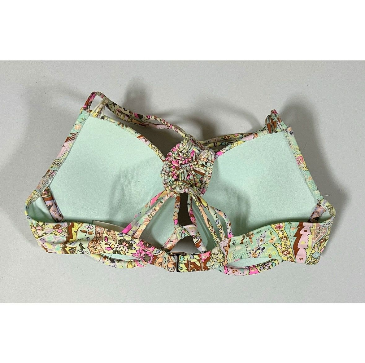Victoria's Secret Pastel Paisley Boho Push-Up Bikini Top Swimwear Size 34C 🩵✨ Size M / US 6-8 / IT 42-44 - 5 Thumbnail