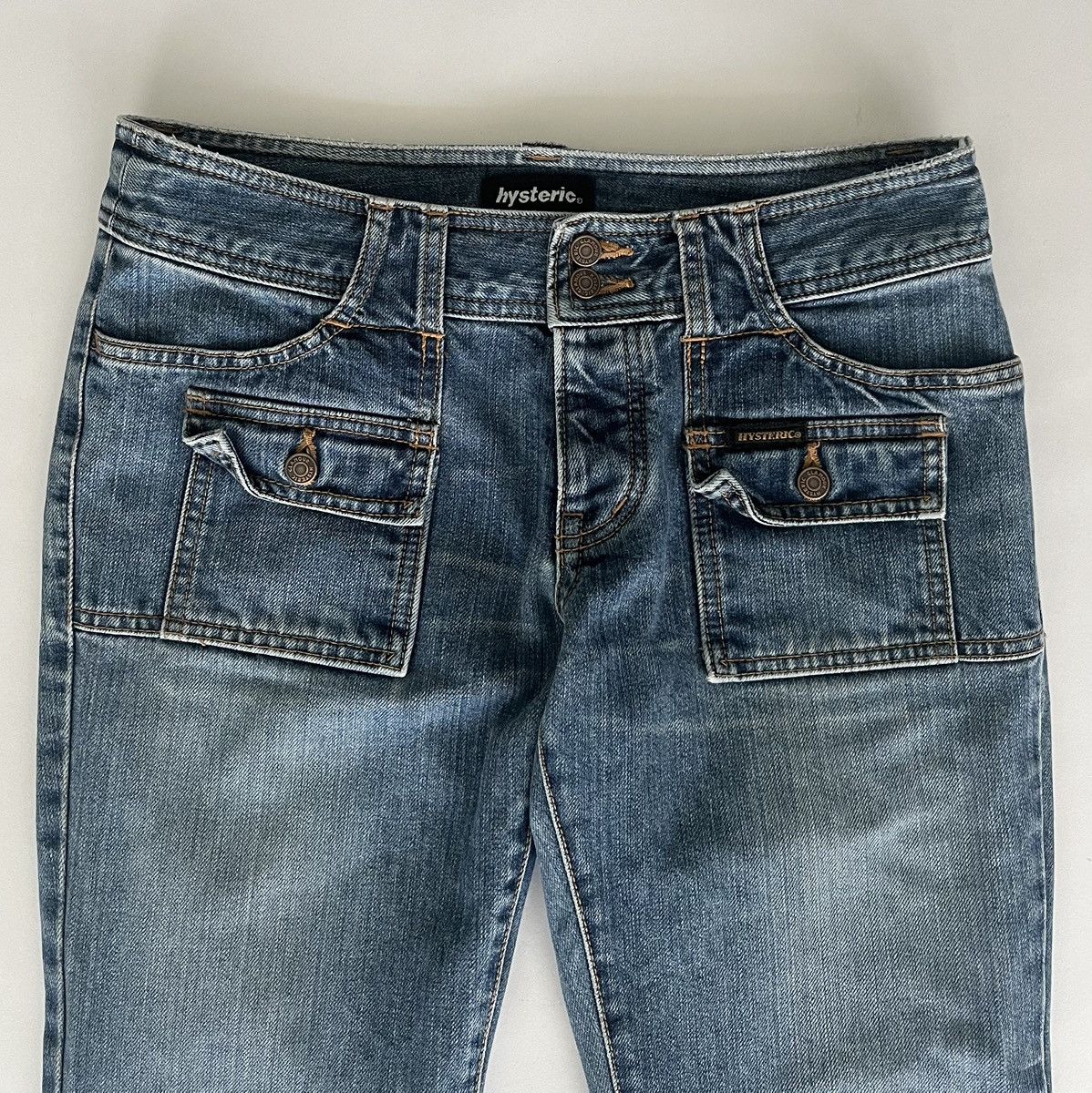 Hysteric Glamour Hysteric Glamour 2000's Flaref Bell Bottom Cargo Jeans Size 30" / US 8 / IT 44 - 3 Thumbnail