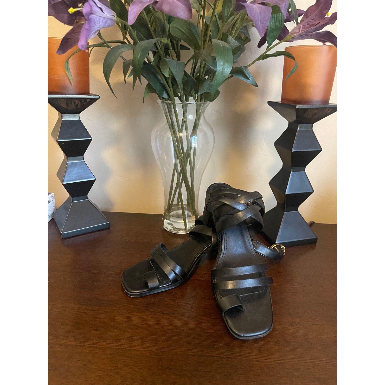 BCBGeneration BCBG Generation “Erica Smooth” Strappy Black Sandals Size 8 Size US 8 / IT 38 - 6 Thumbnail