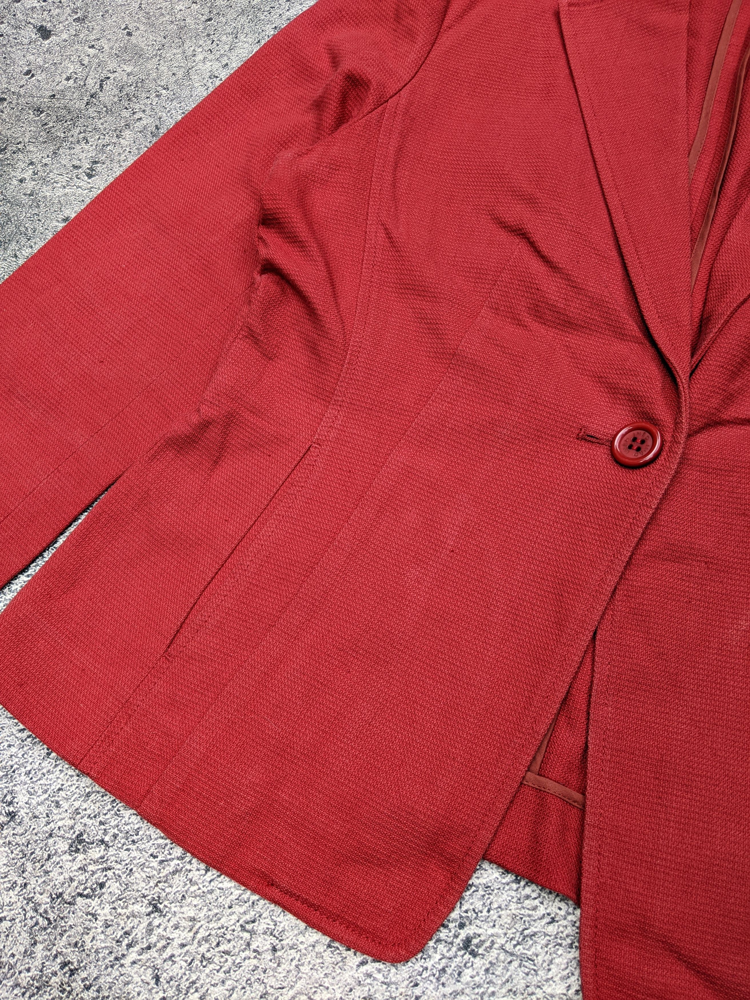 Yohji Yamamoto Vintage INED by Yohji Yamamoto Women's Red Blazer Size M / US 6-8 / IT 42-44 - 11 Thumbnail