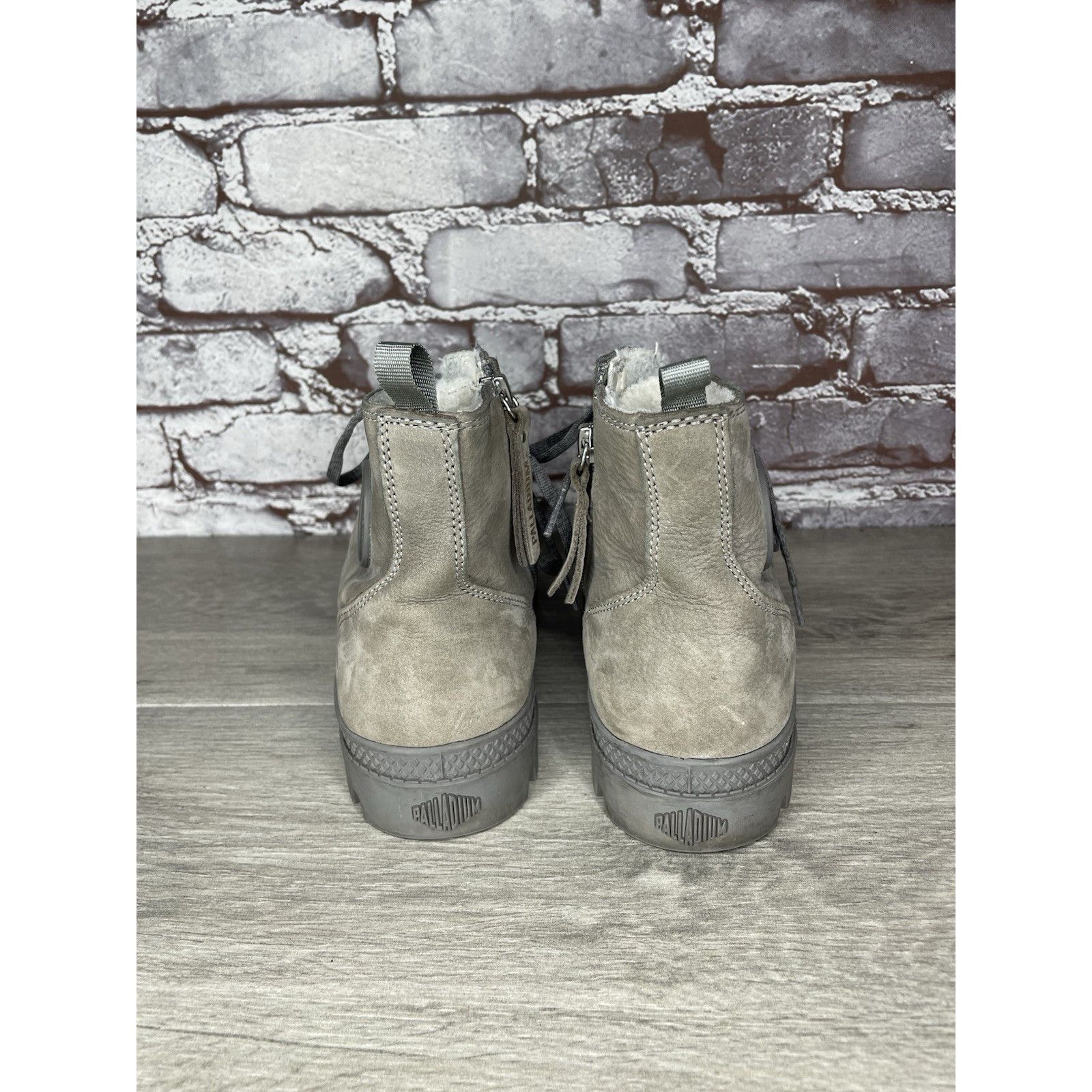 Palladium Palladium Pampa Gray Leather Lace Up Lined Combat Boots Wome Size US 7.5 / IT 37.5 - 6 Thumbnail