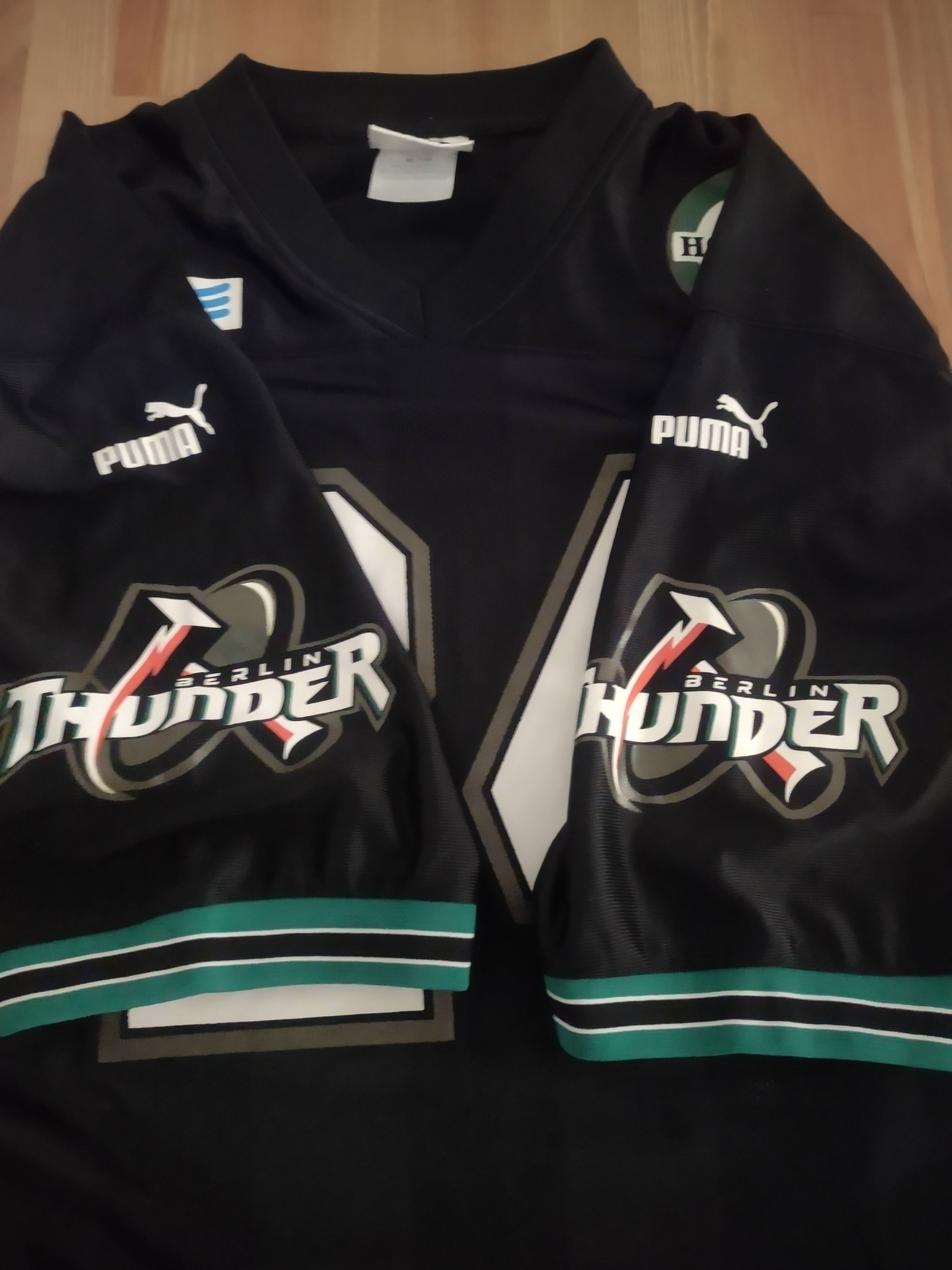 NFL × Puma × Vintage Y2K Chris Cummings Berlin Thunder NFL Europe Home Jersey Size US XL / EU 56 / 4 - 4 Thumbnail