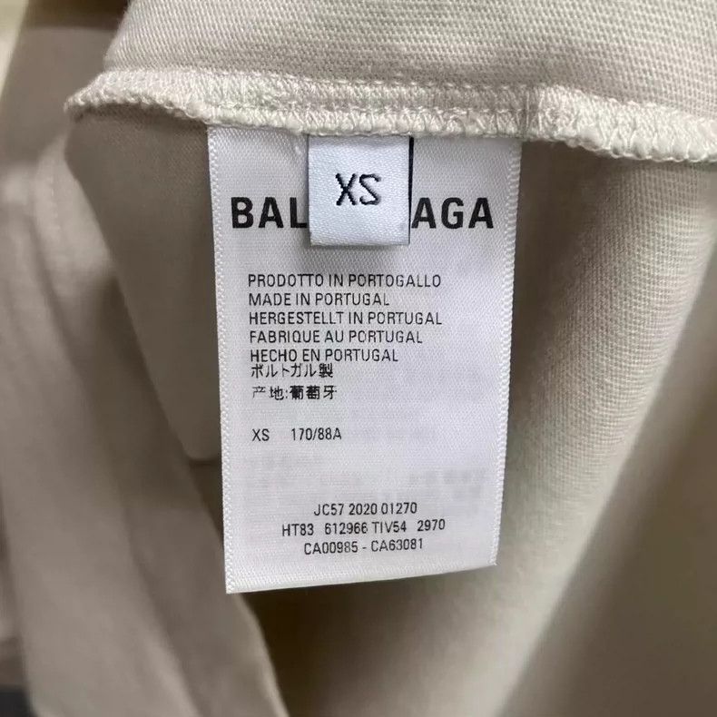 Balenciaga Balenciaga Milk tea printed logo short sleeves Size US XS / EU 42 / 0 - 5 Thumbnail