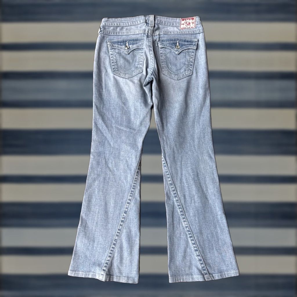 True Religion True Religion Joey Big T Bootcut Flare Jeans Womens 32x30 Blue 5-Pocket Denim Cotton Blend Hip Hop Grunge Biker Gothic 90s Mens Womens Boys Girls Size 24" / US 00 / IT 34 - 1 Thumbnail