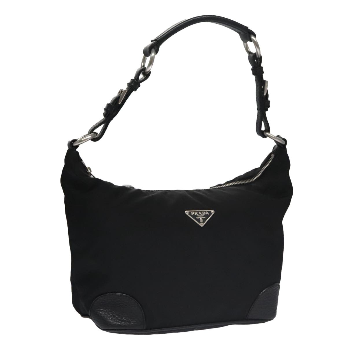 Prada Tessuto Black Synthetic Shoulder Bag (Pre-Owned) Size ONE SIZE - 1 Thumbnail