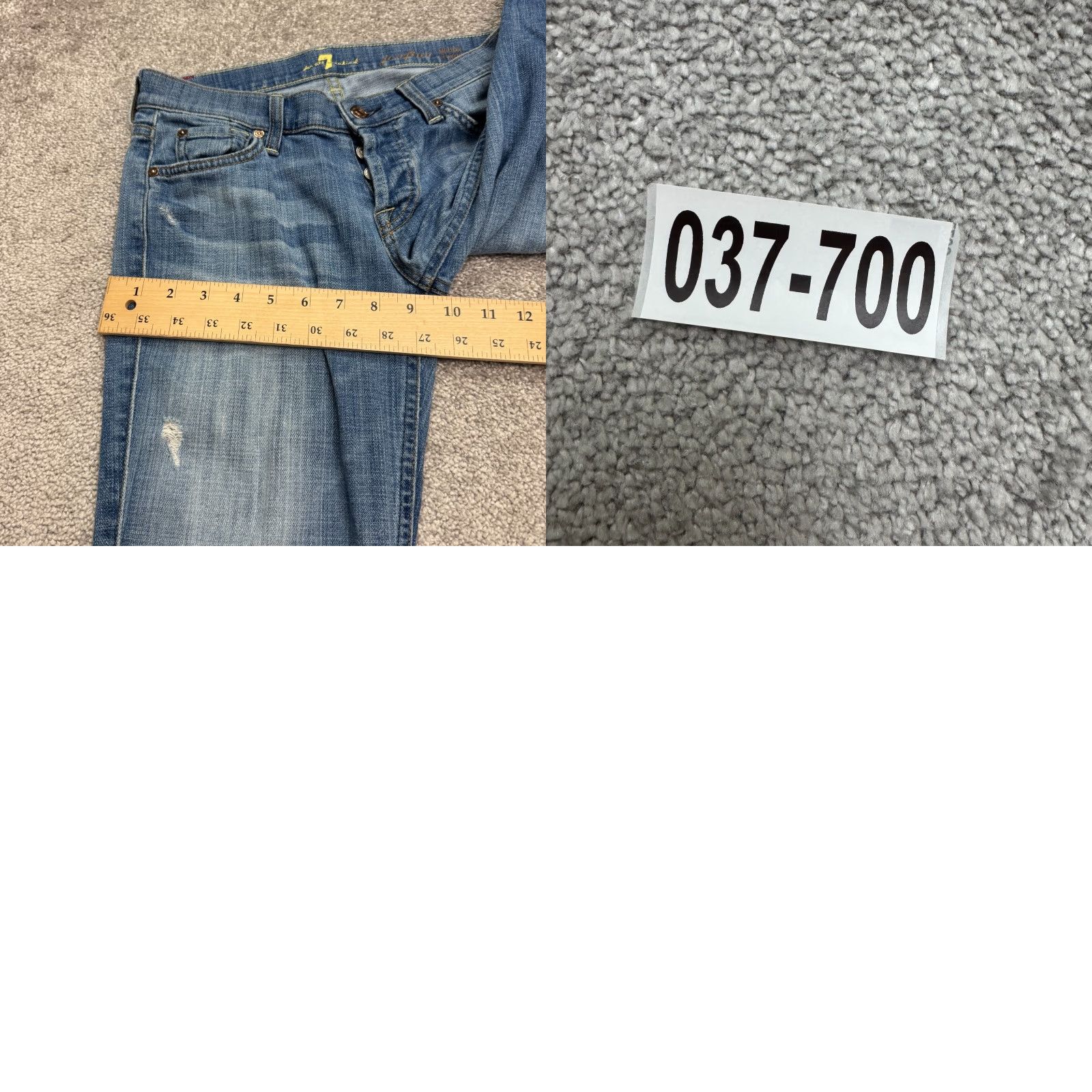 7 For All Mankind 7 For All Mankind Jeans Women 25 Slim Skinny Denim 5-Pocket Blue Button Fly Size 42" / US 20 - 11 Thumbnail