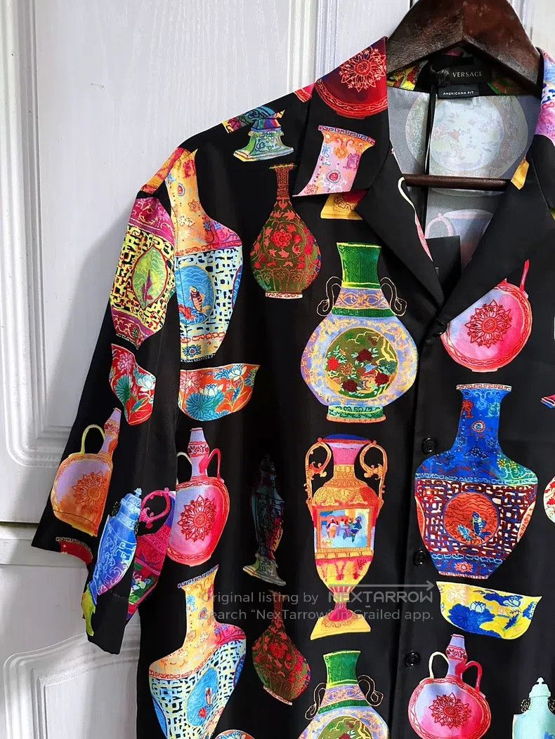 Versace Versace Porcelain utensils short-sleeved shirts T-shirts Size US L / EU 52-54 / 3 - 4 Thumbnail