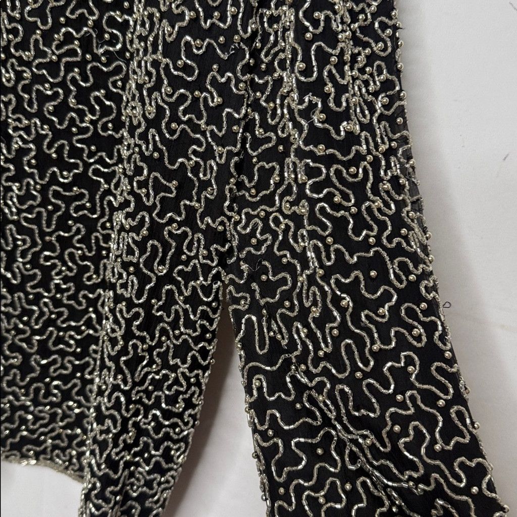The Unbranded Brand Vintage Laurence Kazar 100% silk beaded sequined jacket 1X Size XL / US 12-14 / IT 48-50 - 2 Thumbnail
