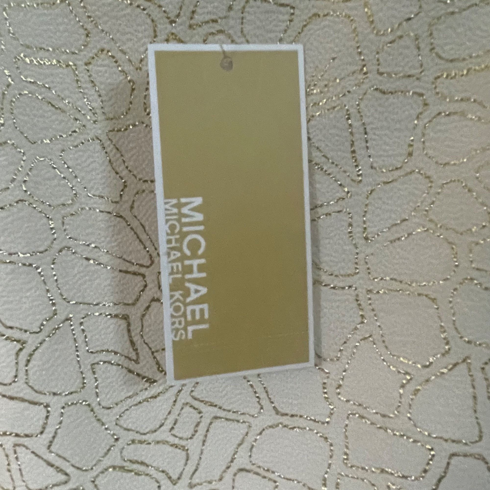 Michael Kors Womens Metallic Print Top With Ruched Hem & Button Detail Size S / US 4 / IT 40 - 6 Thumbnail