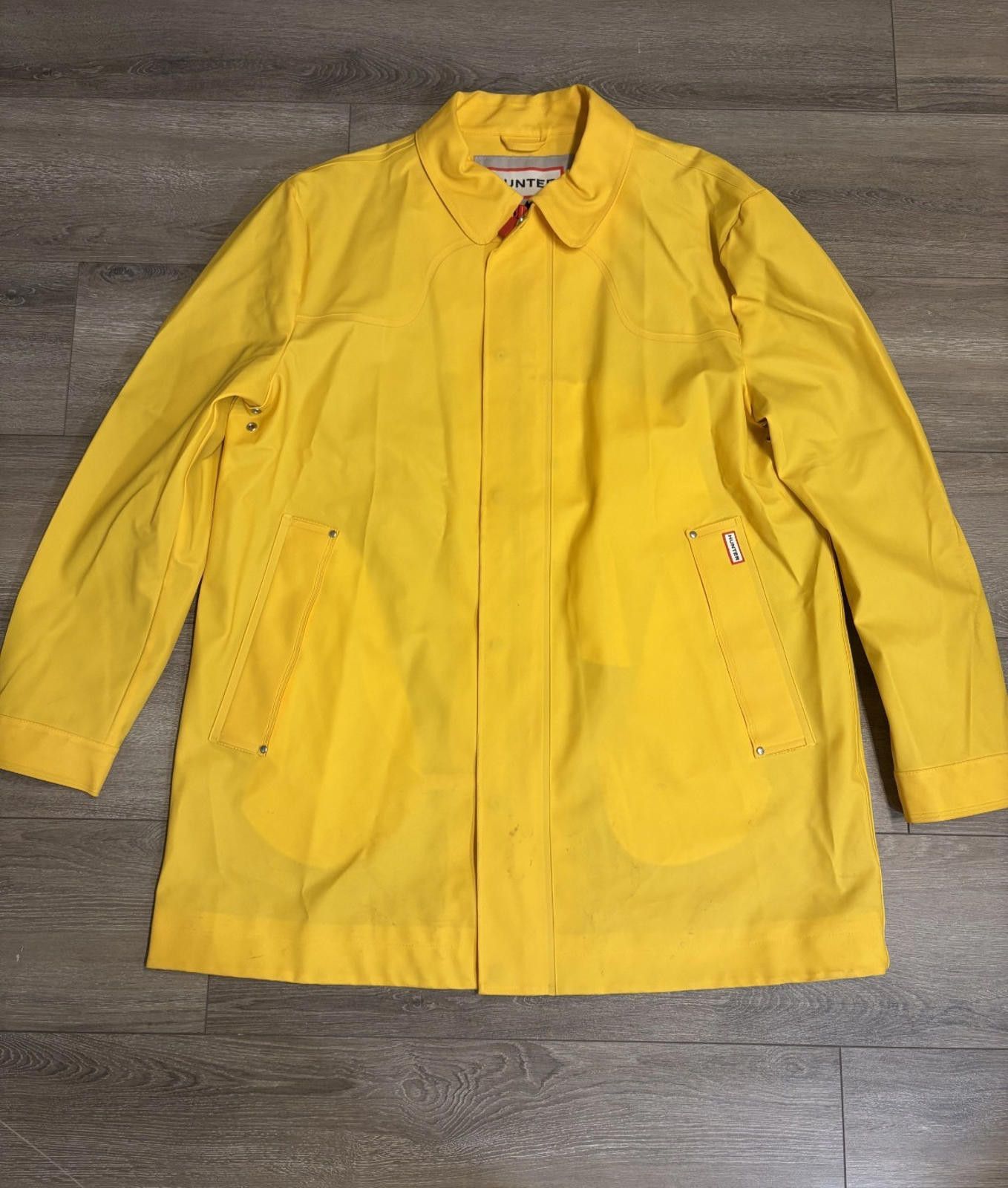Hunter Original Mens Yellow Waterproof Rain Jacket Size XXL