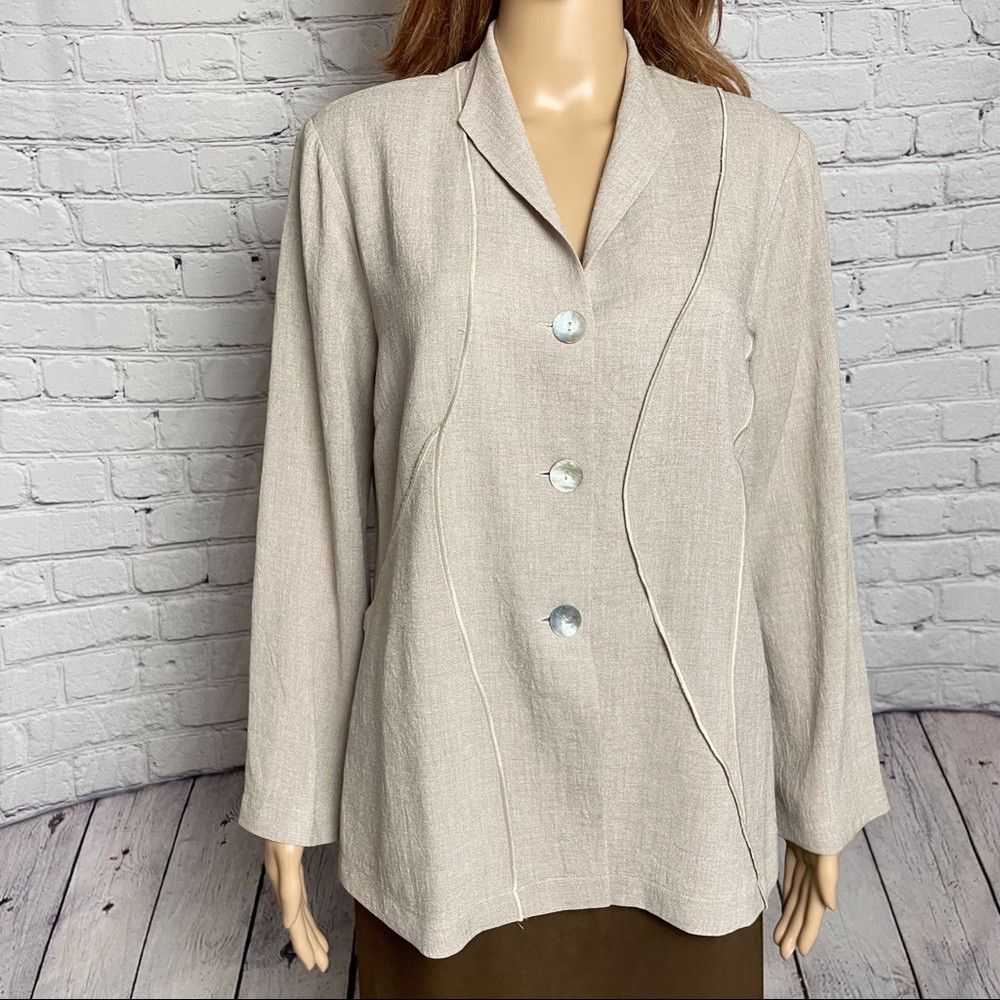 Other New EMMELLE Beige Long Sleeve Jacket Size S Size S / US 4 / IT 40 - 2 Thumbnail