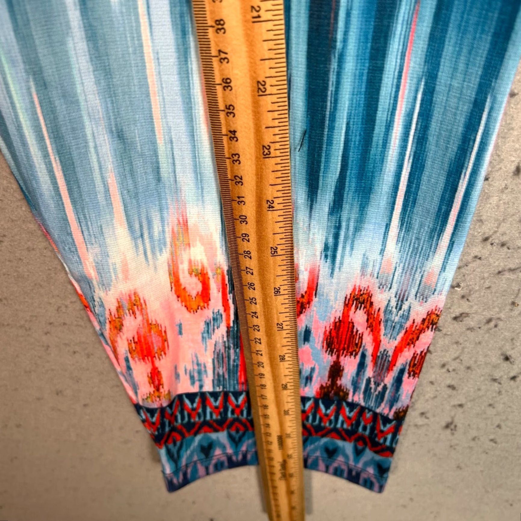 Vintage VINTAGE One World Womens Cropped Leggings Size M Blue Stretchy NEW! Size 32" / US 10 / IT 46 - 7 Thumbnail