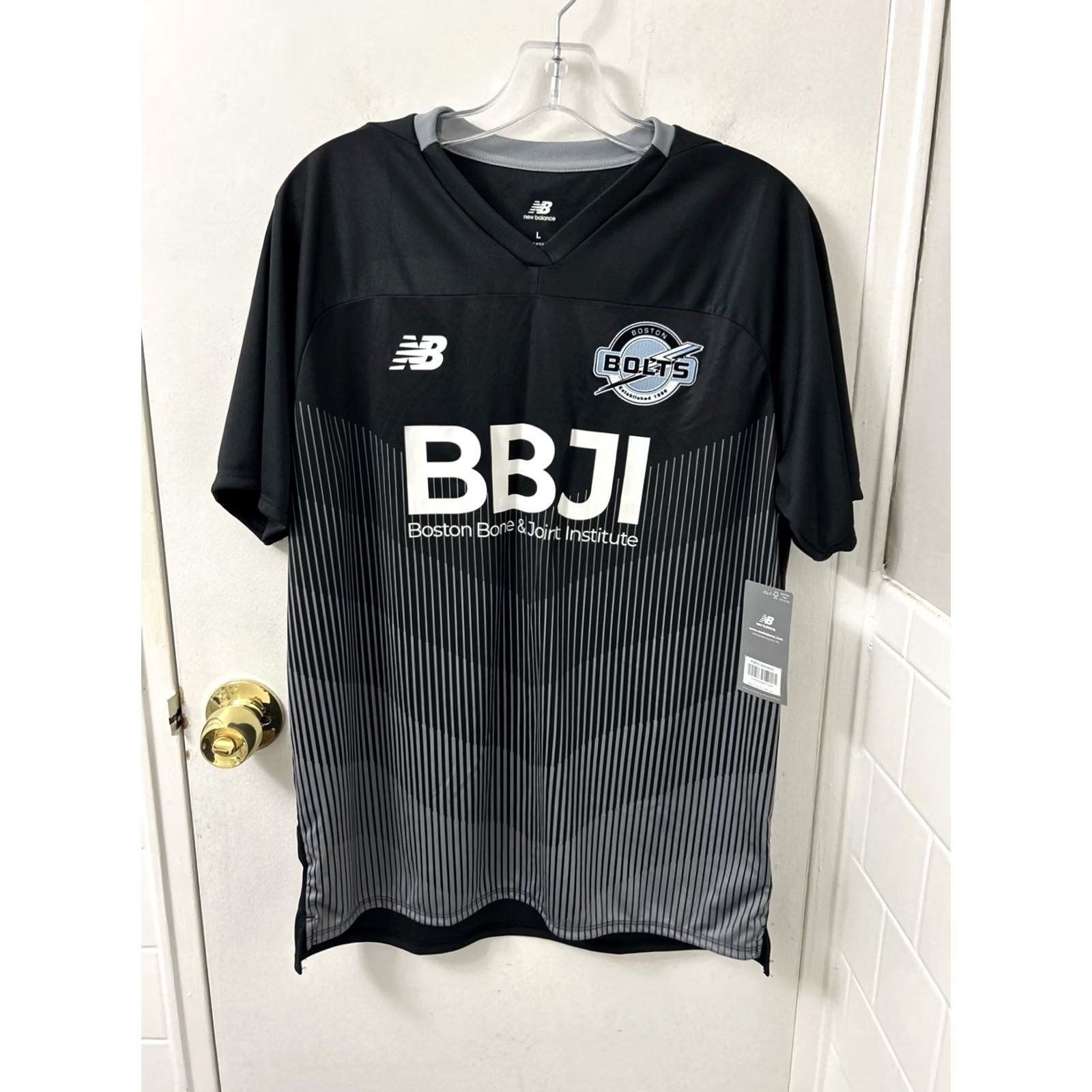 New Balance New Balance Boston Bolts Soccer Jersey Mens Large Black NB Dry NWT Size US L / EU 52-54 / 3 - 2 Thumbnail