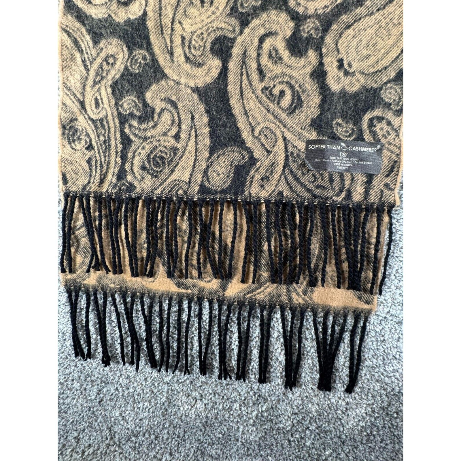 Other D&Y Scarf Womens Paisley Soft Vintage Old Money Elegant Chic Size ONE SIZE - 8 Thumbnail