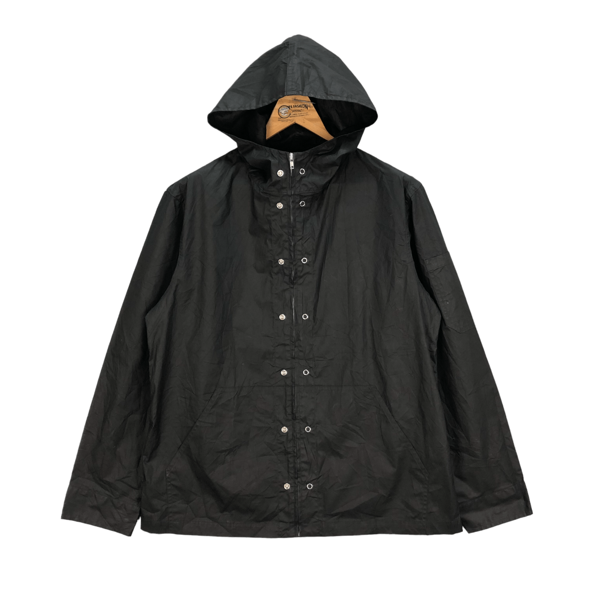image of Avant Garde x Bigi Radmess Men's Bigi 2 Way Button & Zip Jacket 5215-180 in Black (Size Large)