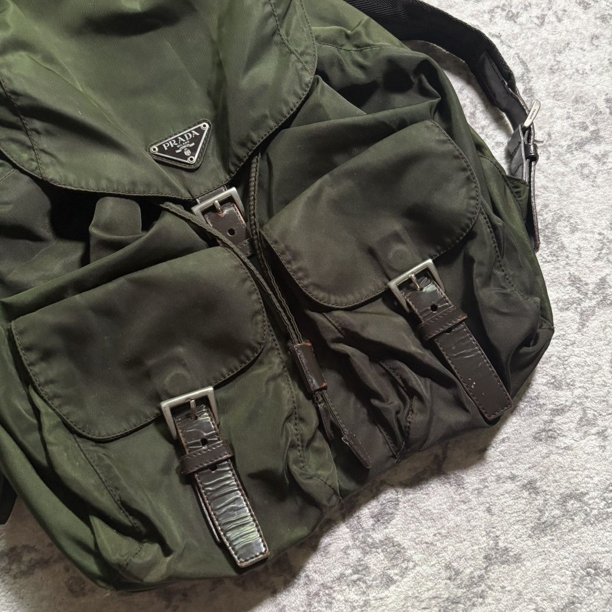 Prada Prada Milano Ebano Nylon Backpack Green Size ONE SIZE - 3 Thumbnail
