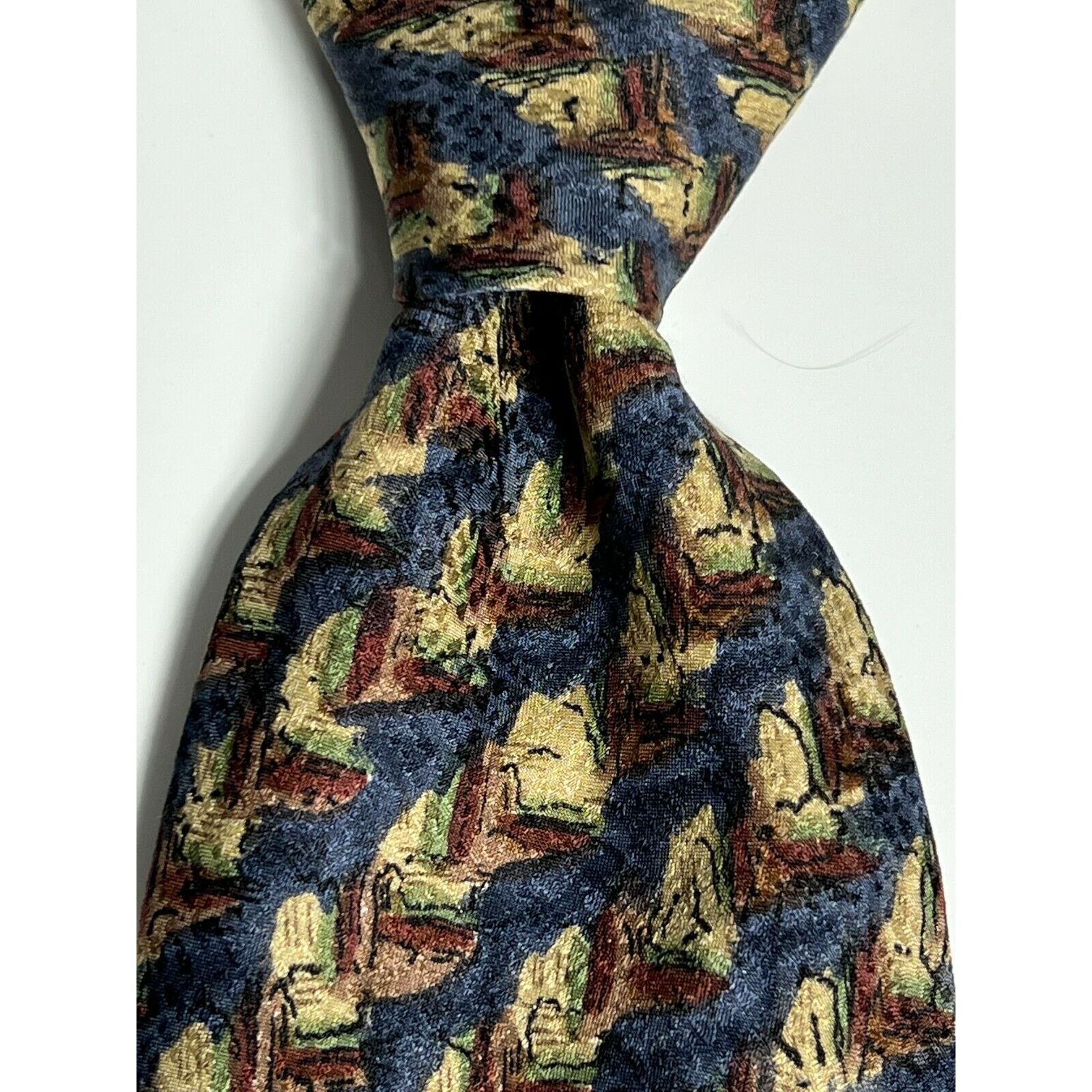 Other Jerry J Garcia Blue Classic Striped 100% Silk Necktie Tie Size ONE SIZE - 4 Thumbnail