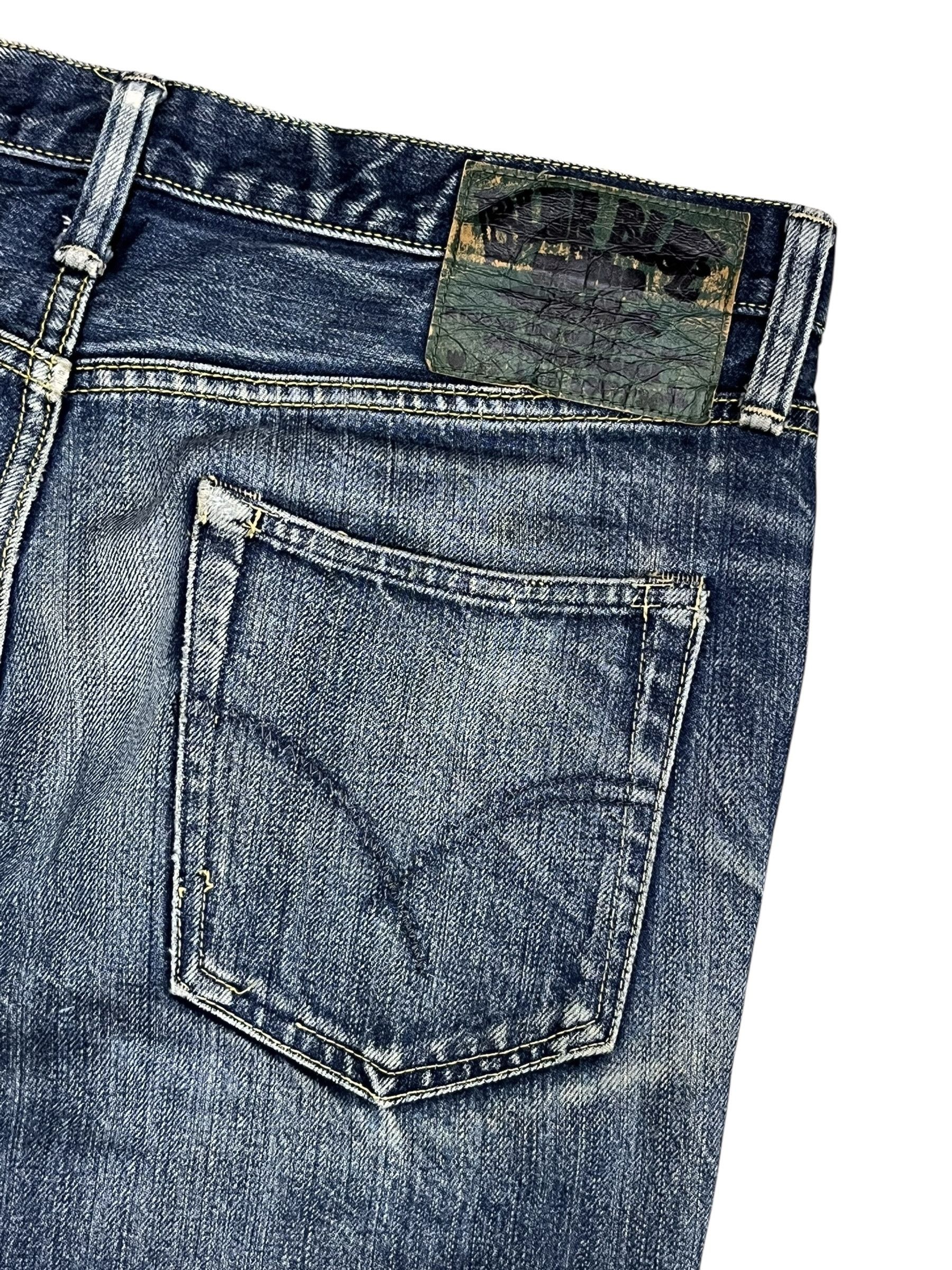 Blue Blue Japan 🔥Blue Blue Japan x HR Market Faded Distressed Denim Size US 31 - 7 Thumbnail