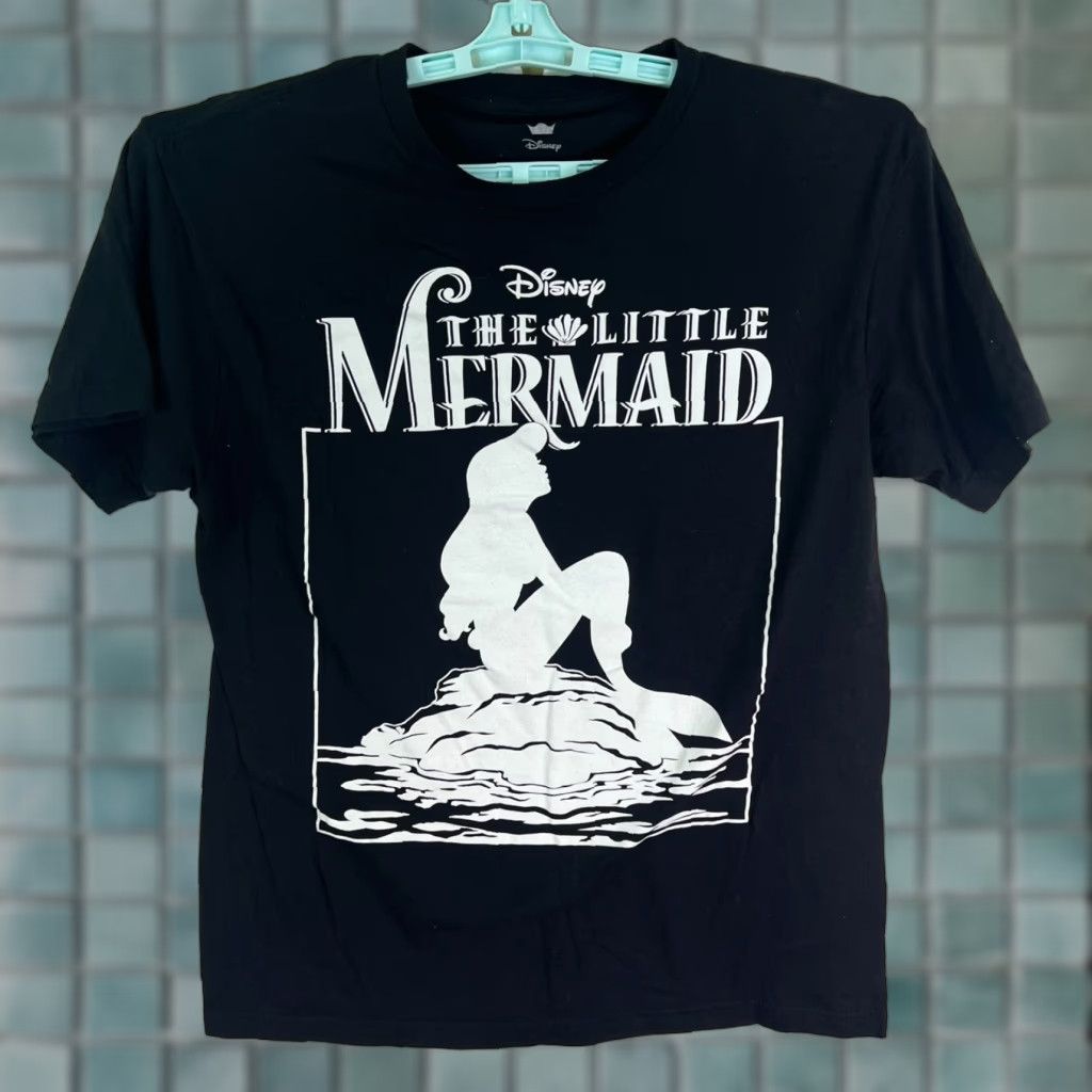 Disney Disney T-Shirt Black Adult M Short Sleeve Crew Neck Graphic Print Mermaid Logo Disney Little Mermaid Shirt Mens Size US M / EU 48-50 / 2 - 1 Thumbnail