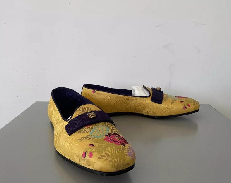 Gucci Gucci Men's Floral Loafers with Tiger Decoration-2505 Size US 6 / IT 36 - 4 Thumbnail