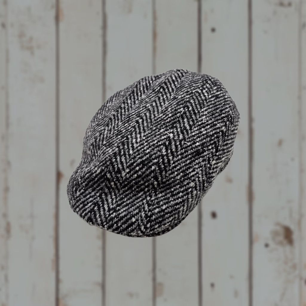 Stetson Stetson Flat Cap Mens Large Gray Herringbone Wool Tweed Germany Size ONE SIZE - 1 Thumbnail