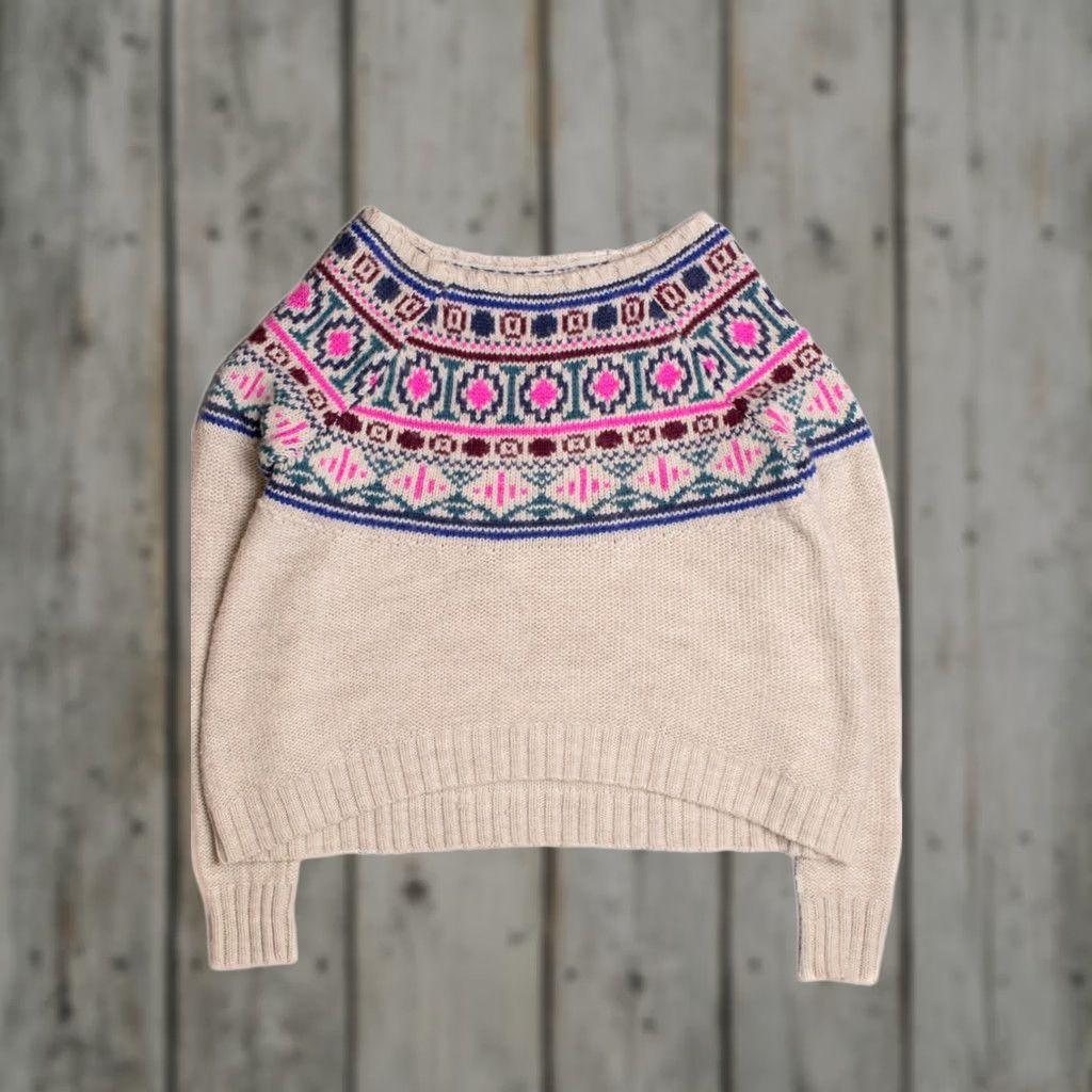 American Eagle Outfitters VINTAGE American Eagle Outfitters Knit Sweater White Medium Size M / US 6-8 / IT 42-44 - 1 Thumbnail