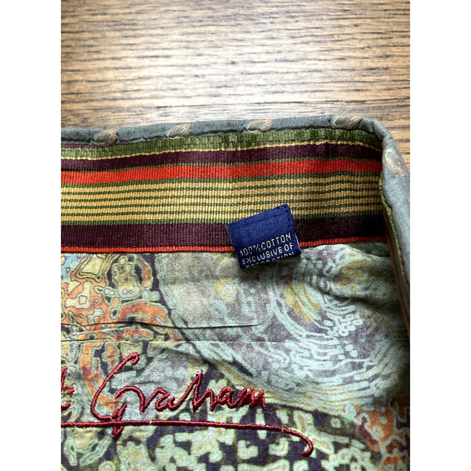Robert Graham Robert Graham Shirt Men’s Large Long Sleeve Button Up Paisley Flip Cuff Size US L / EU 52-54 / 3 - 7 Thumbnail